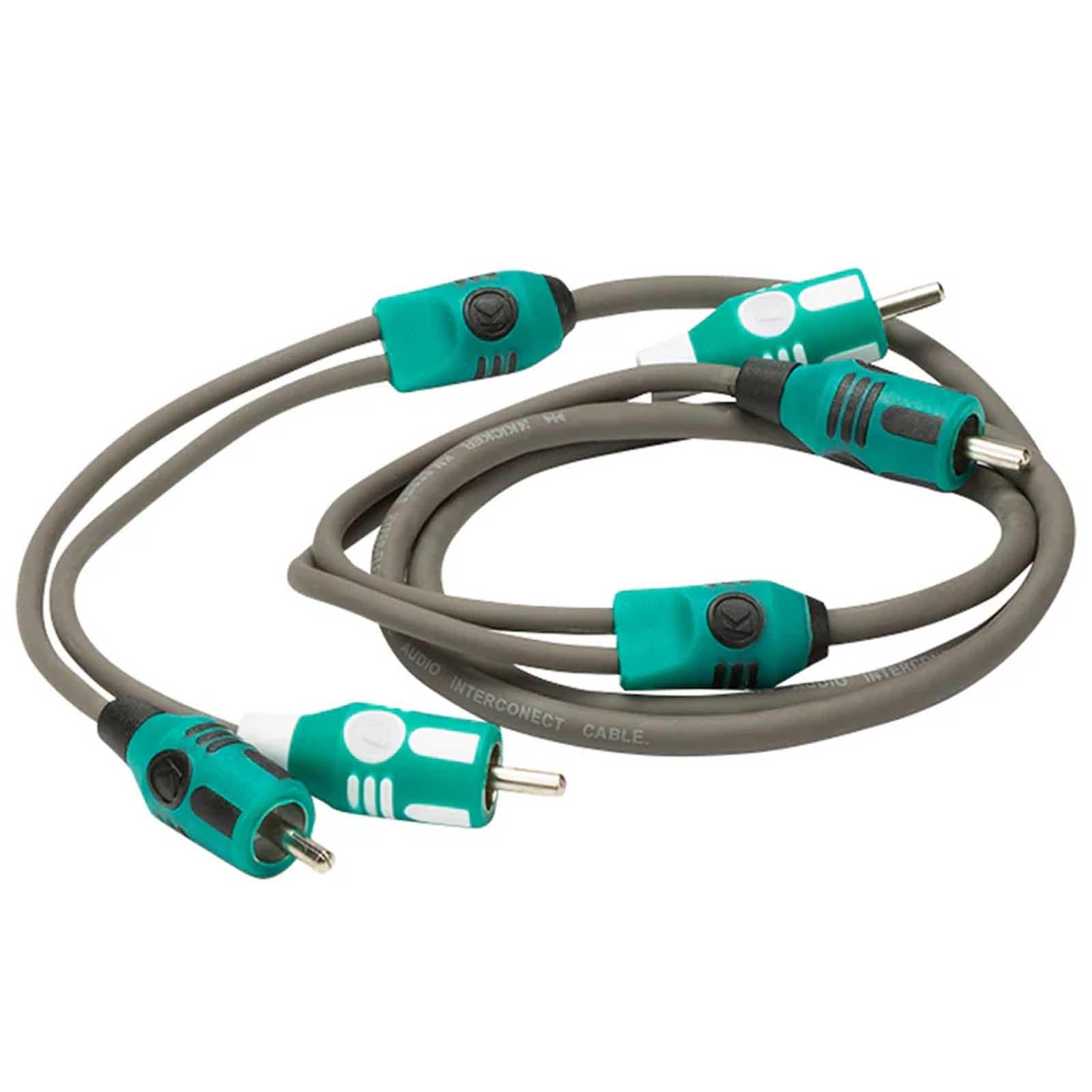 Kicker 47KMI1 - 1 Metre Marine 2 Channel RCA Interconnect Cable OFC