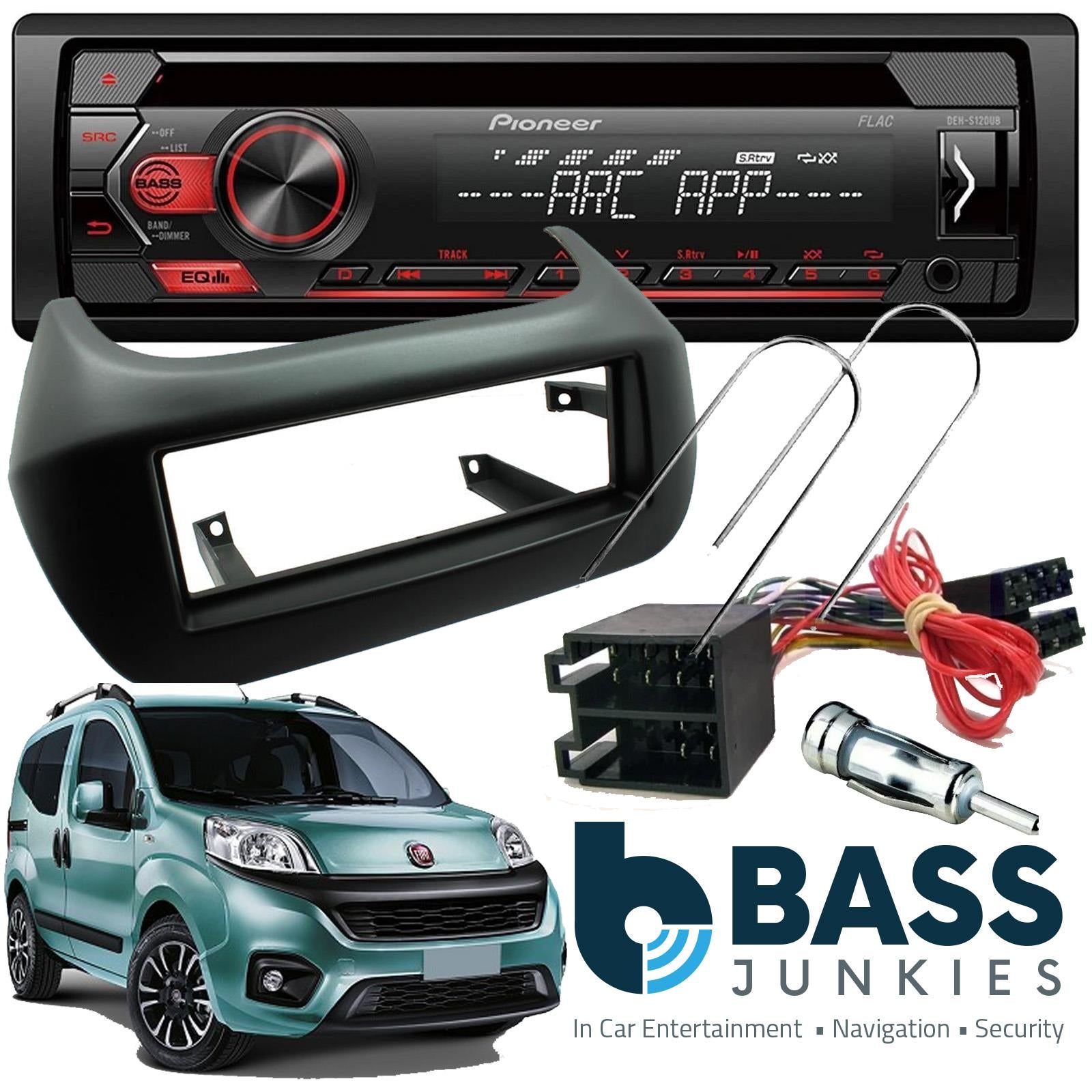 Connects2 CT24FT35 - Fiat Qubo - Florino Pioneer CD MP3 USB Car Stereo Radio & Full Fitting Kit