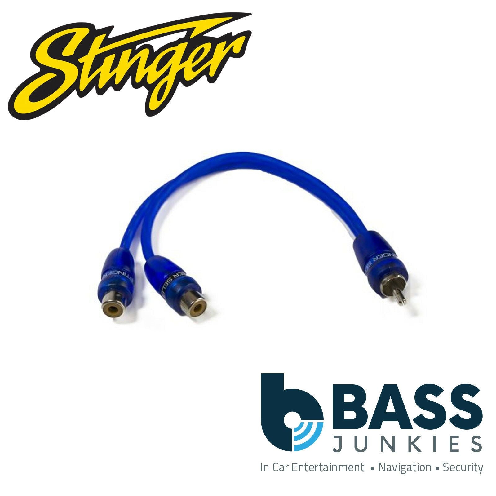 Stinger SSRCB2F 1 Mtr Competition Series 2 Female to 1 Male Y RCA Interconnect