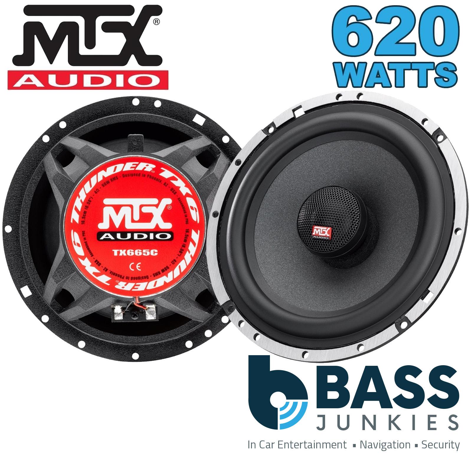 MTX TX665C - 620 Watts 6.5" 16.5cm 2 Way Coaxial Door Dash Shelf Car Speakers Pair