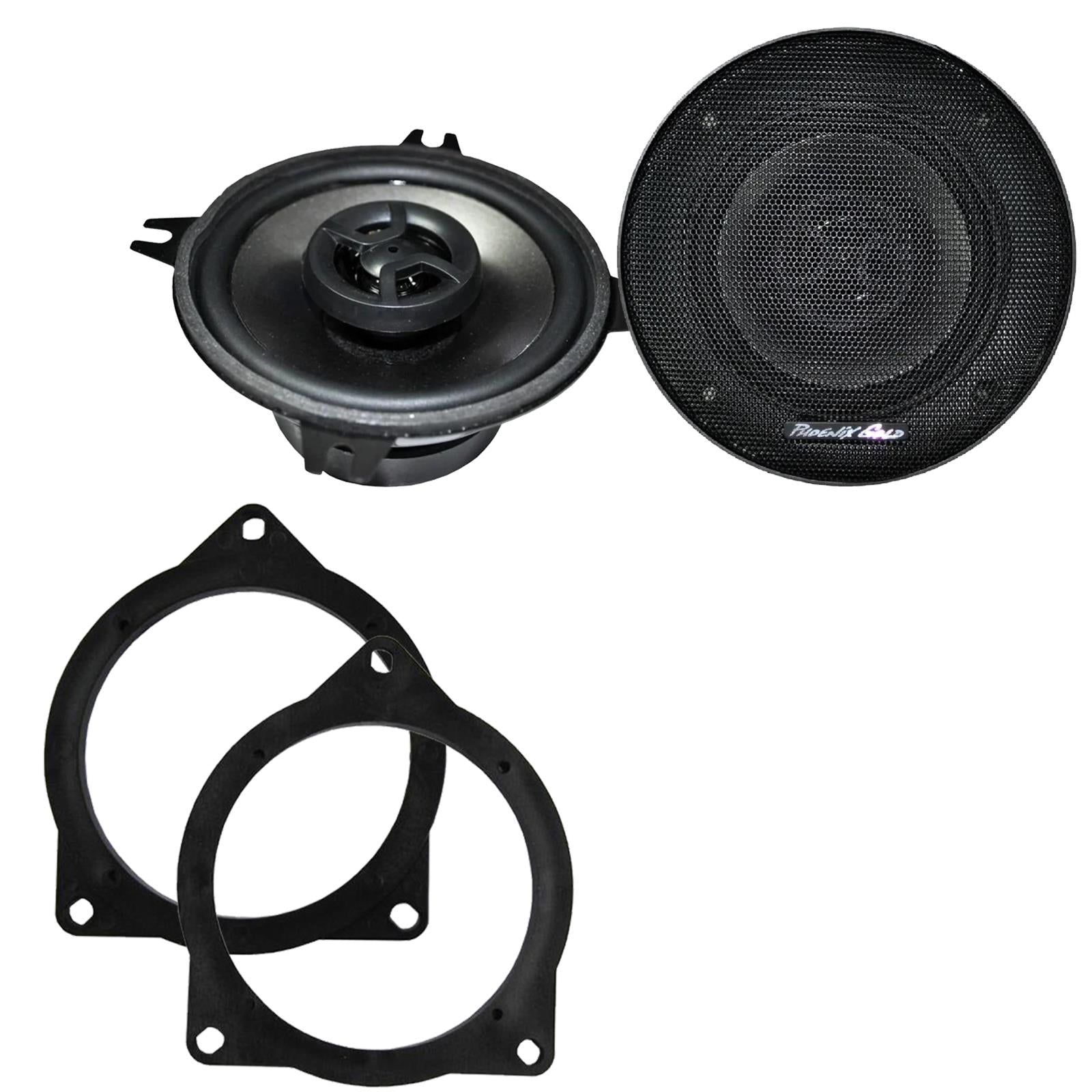 Phoenix Gold Z4CX 100mm/10cm/4" 2-Way Coaxial Car speakers (Per Pair Max 140|70 watts RMS) Fits BMW 3-Series 2011-19 | 4-Series 13-20 | 5-Series 03-10