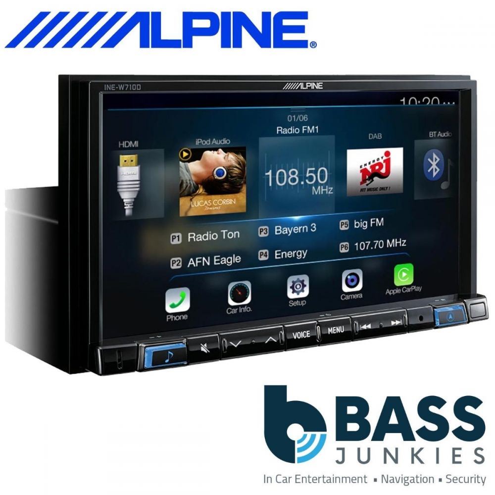 Alpine INE-W710DC - 7" DAB+ Bluetooth Sat Nav HDMI Apple Play Android Touch Screen with Truck Database Navigation