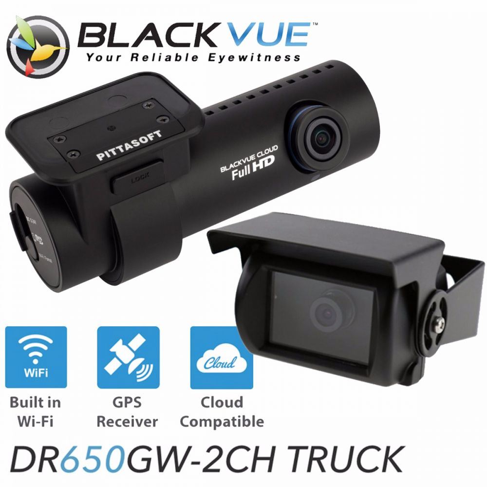 BLACKVUE DR650S 2CH TRUCK 64GB - Front & Rear Full HD Wi-Fi In Car Dash Camera