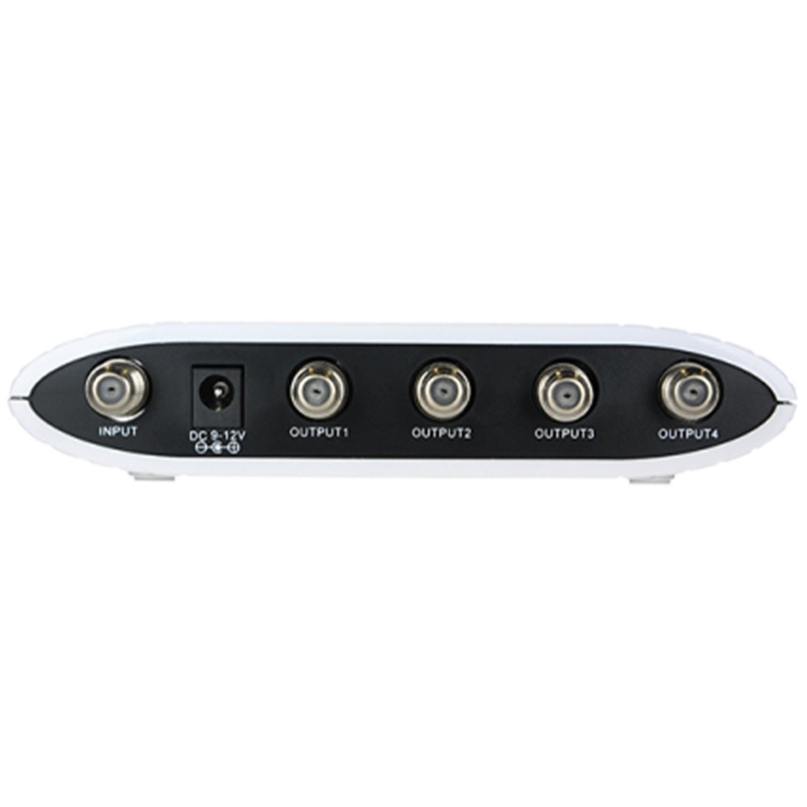 Avtex ANPS104 4 Way DVB-T/T2 Active TV Signal Amplifier 12V F-Type Splitter