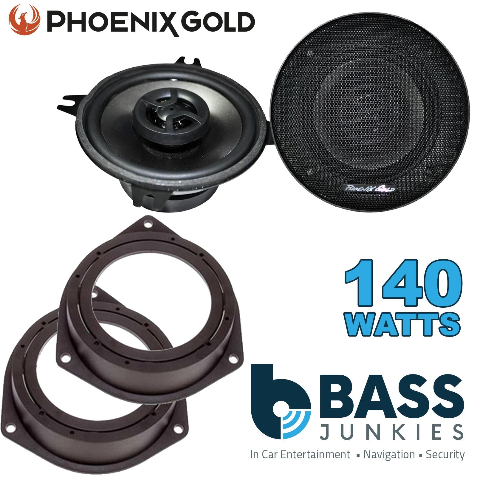 Phoenix Gold Z4CX 100mm/10cm/4" 2-Way Coaxial Car speakers (Per Pair Max 140|70 watts RMS) Fits Iveco Daily 2014-21