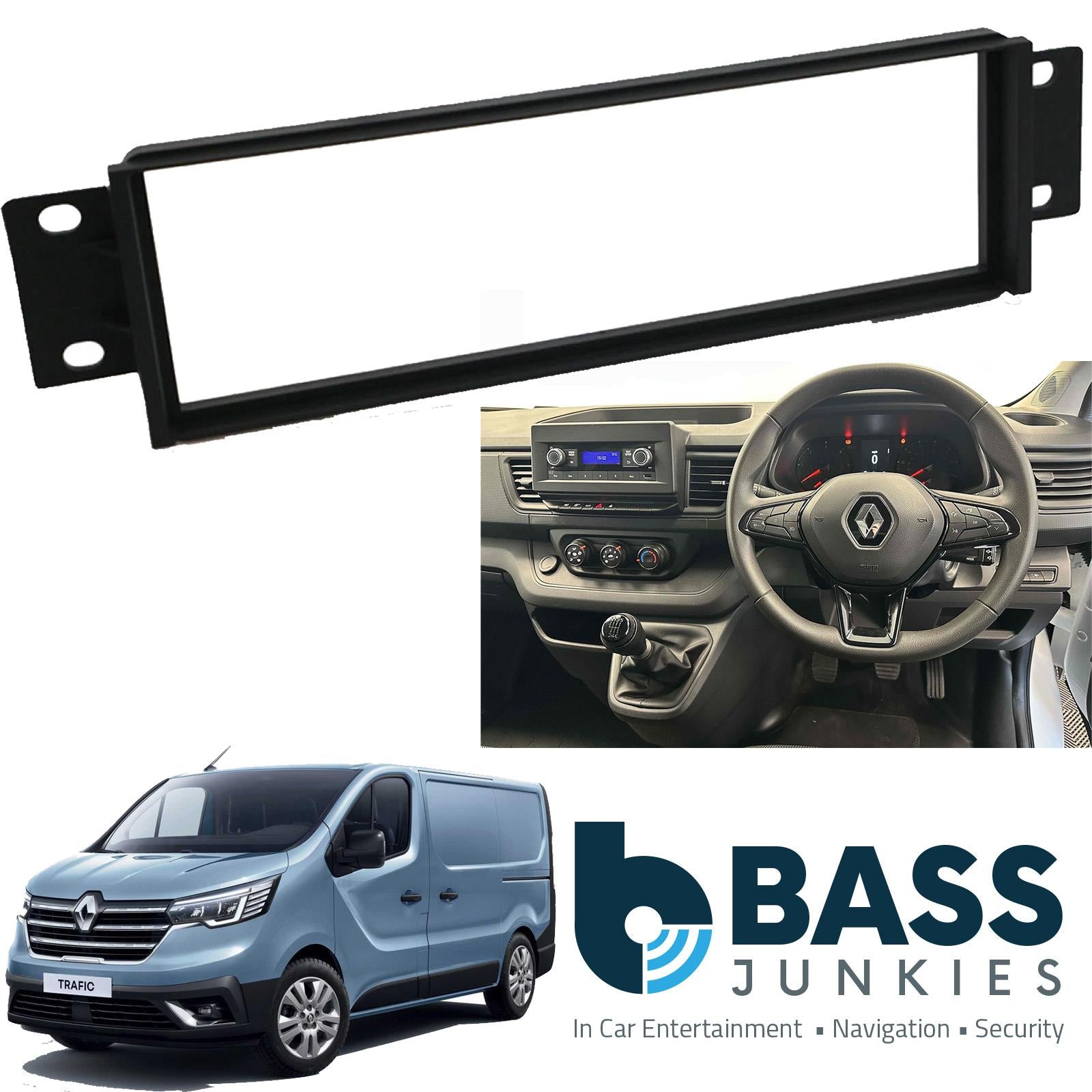 Connects2 CTSVX007.2 - Renault Trafic 2022 Onwards Steering Wheel Interface & Single DIN Car Stereo Fascia Kit