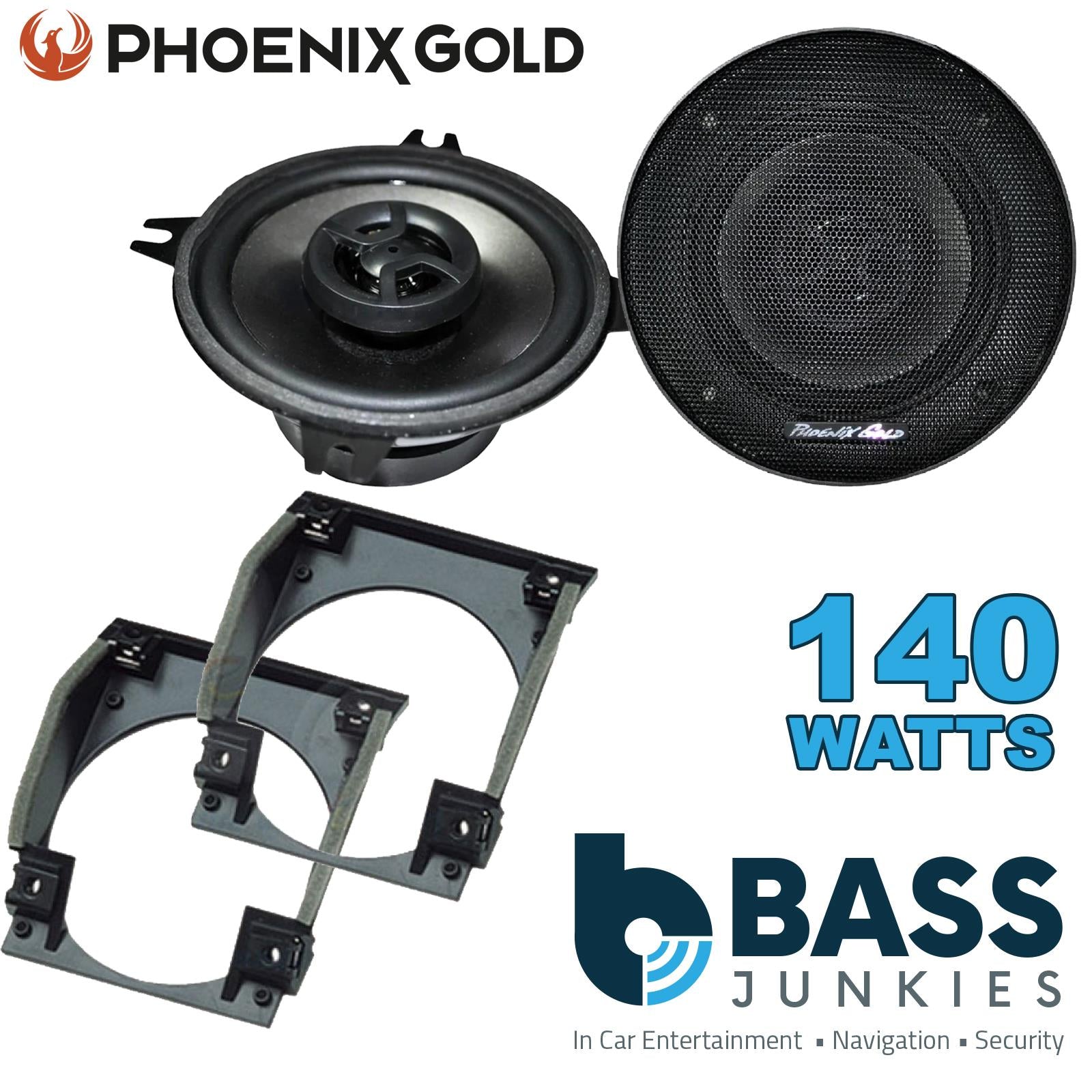 Phoenix Gold Z4CX 100mm/10cm/4" 2-Way Coaxial Car speakers (Per Pair Max 140|70 watts RMS) Fits Renault Twingo 1993-00