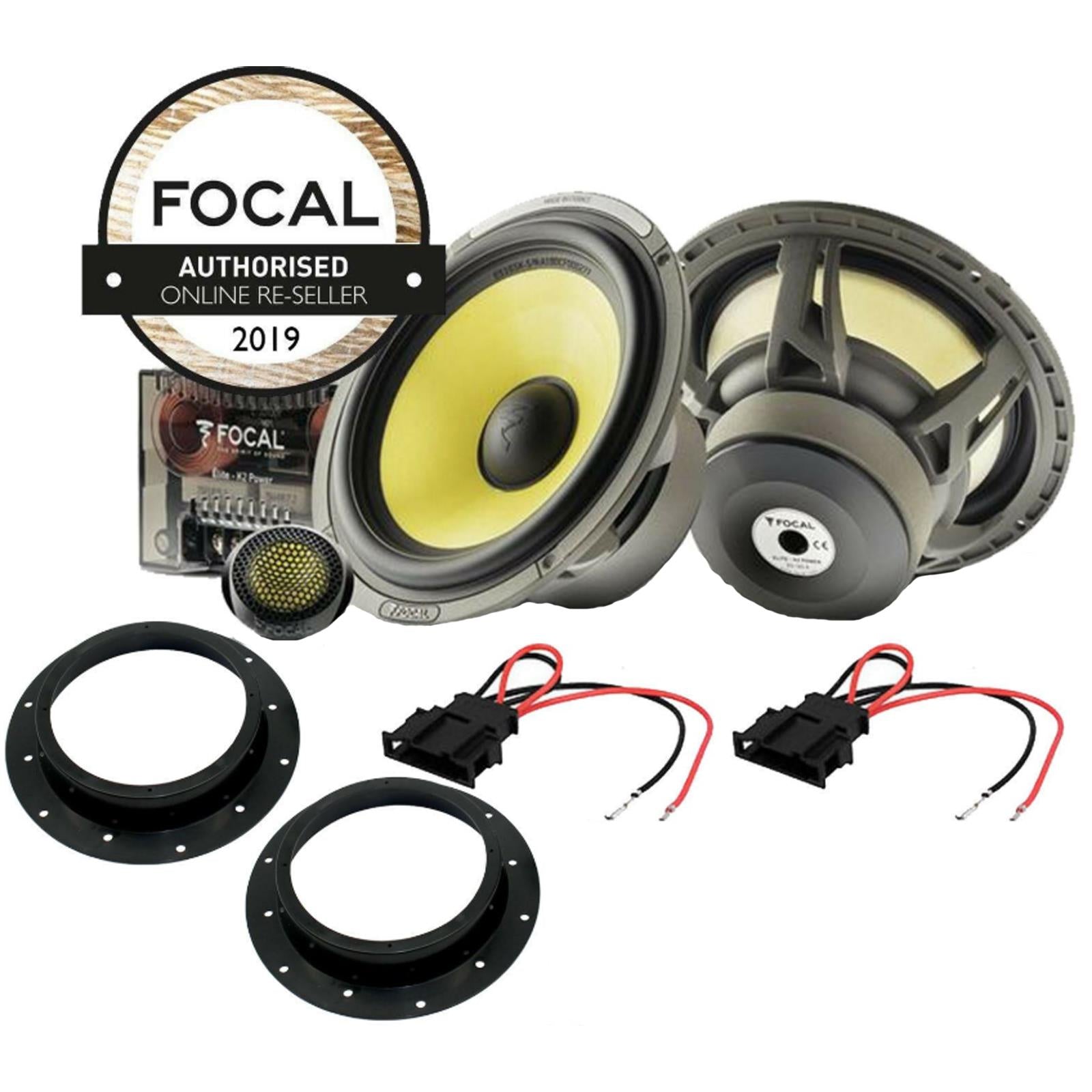 FOCAL ELITE K2 6.5" 400 W Component Front Door Speakers Fits VW Passat B7 10-15