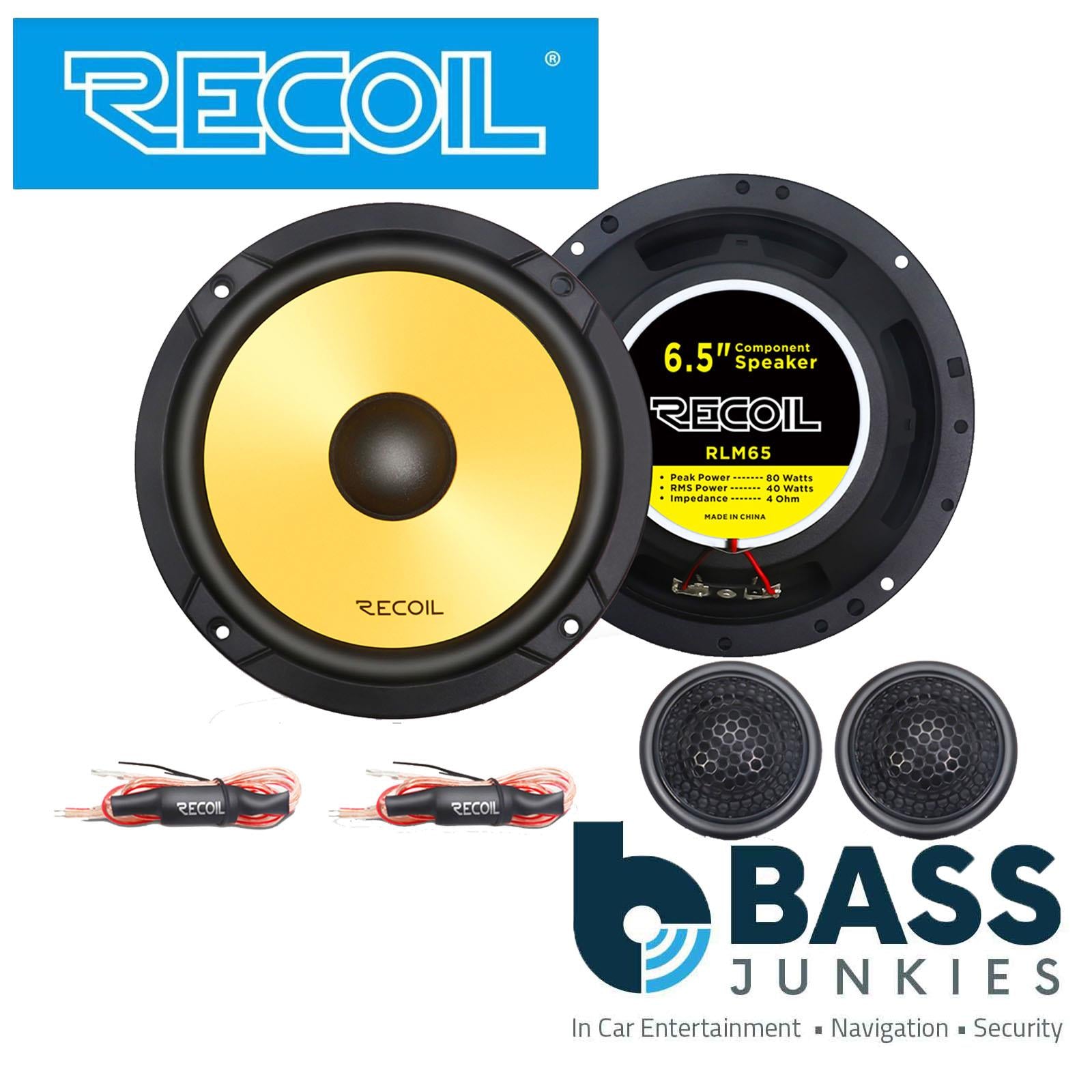 Recoil RLM65 - 6.5" 17cm 160 Watts Component Kit Car Door Speakers & Tweeters