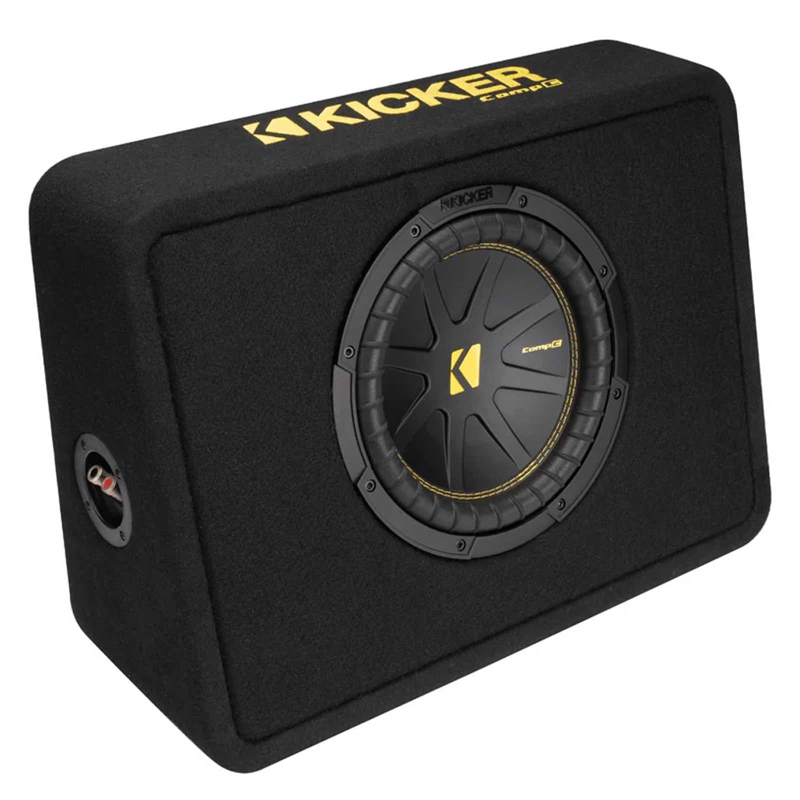 Kicker 50TCWC104 - 500 Watts 10" CompC Thin Car Sub Subwoofer Enclosure 4 Ohm