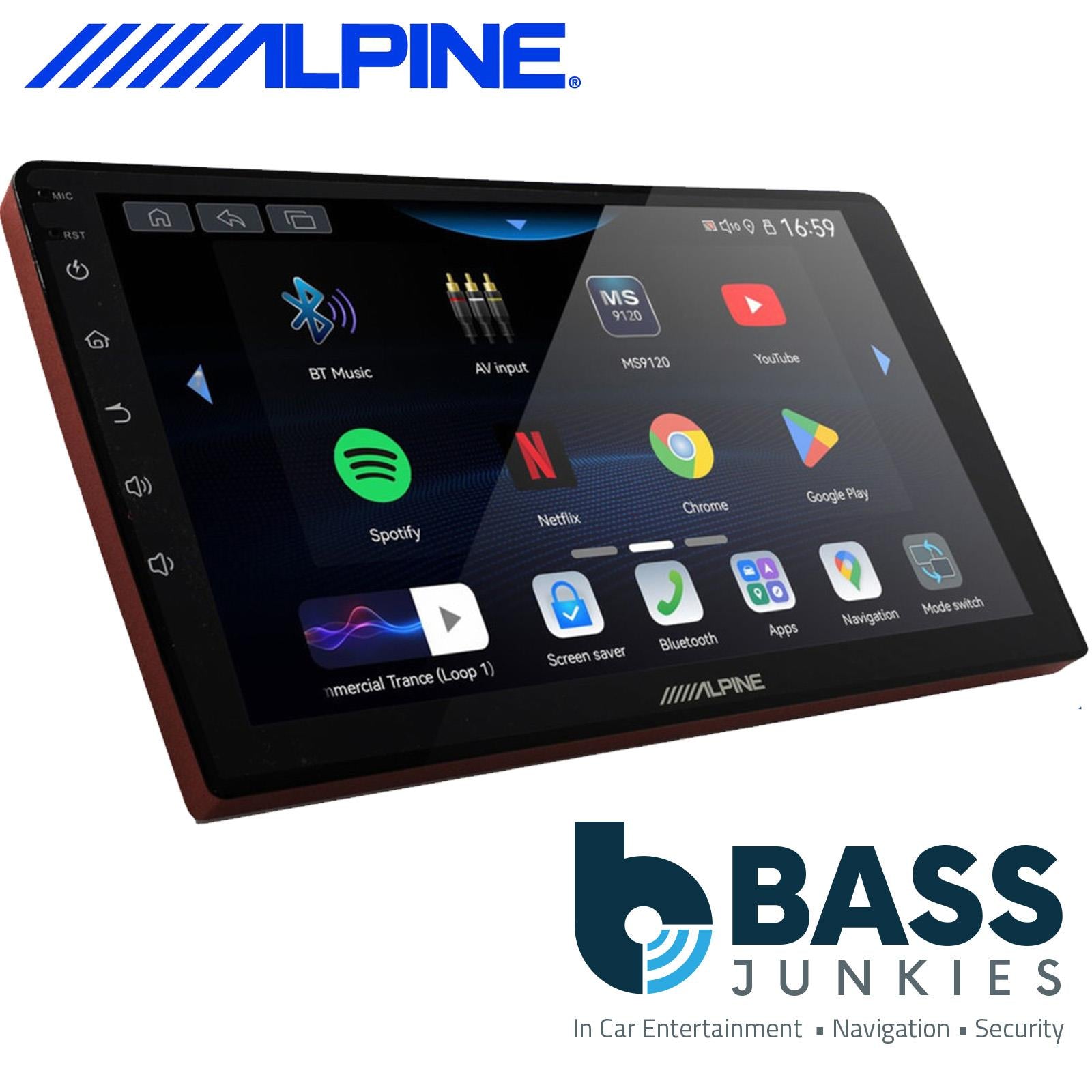 Alpine INE-AW409S 9" Bluetooth USB Wireless Carplay Android Wifi Car Stereo Screen