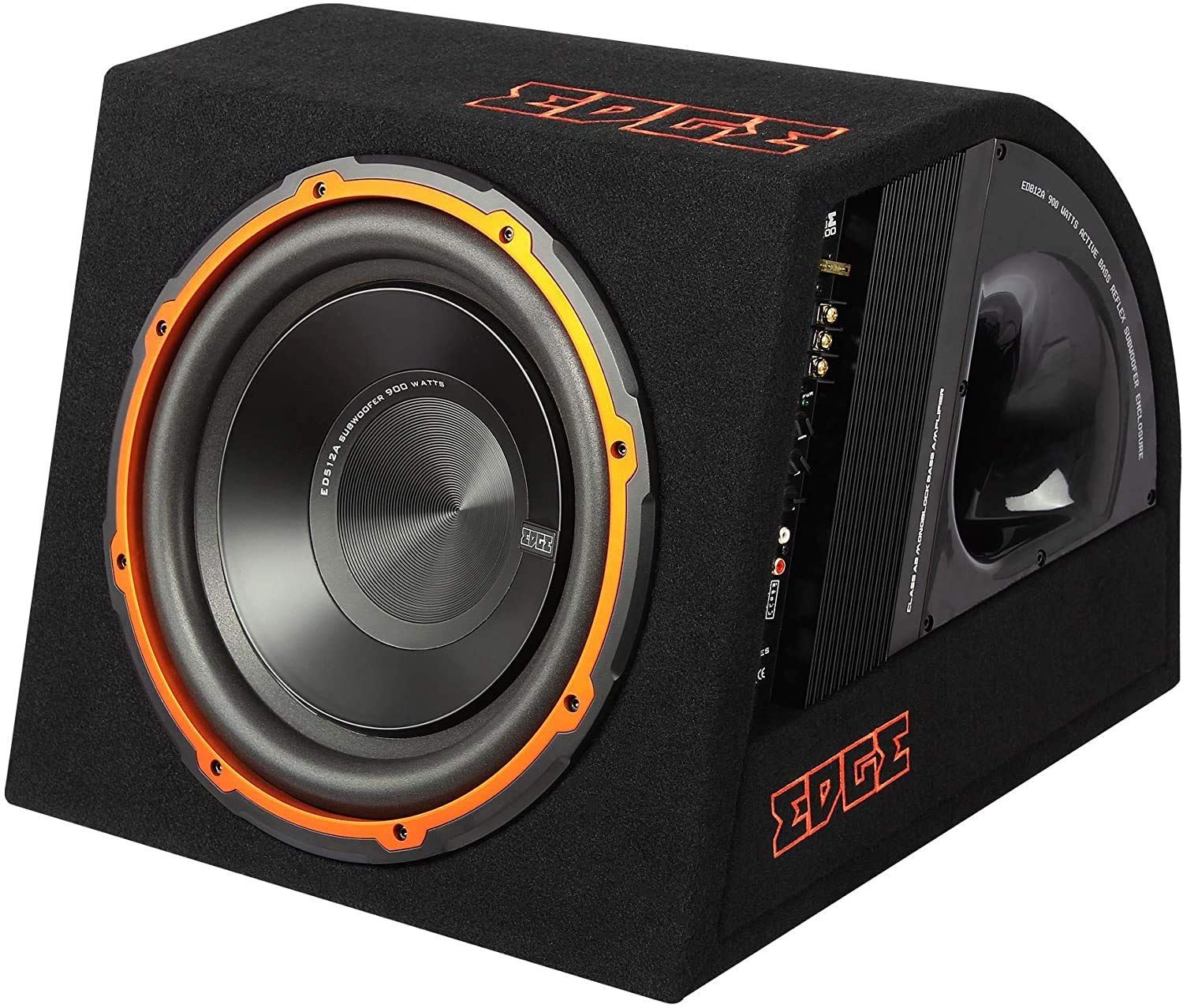 EDGE EDB12A-E0 - DB Series Single 12" inch 900 Watts Active Car Subwoofer Bass Enclosure