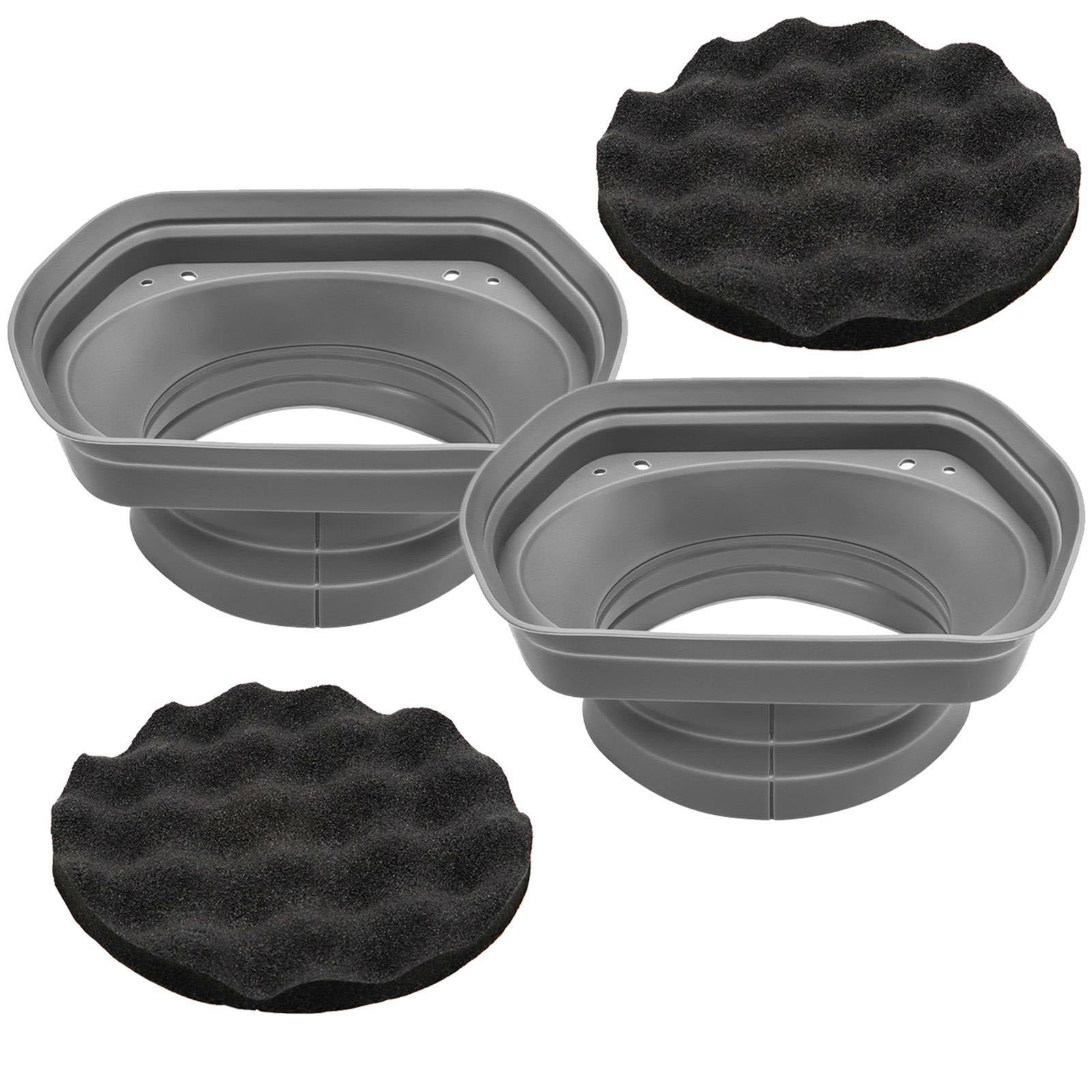 Recoil SPB68 5”x7” 6”x8” Waterproof Silicone Car Speakers Baffle & Isolator Kit