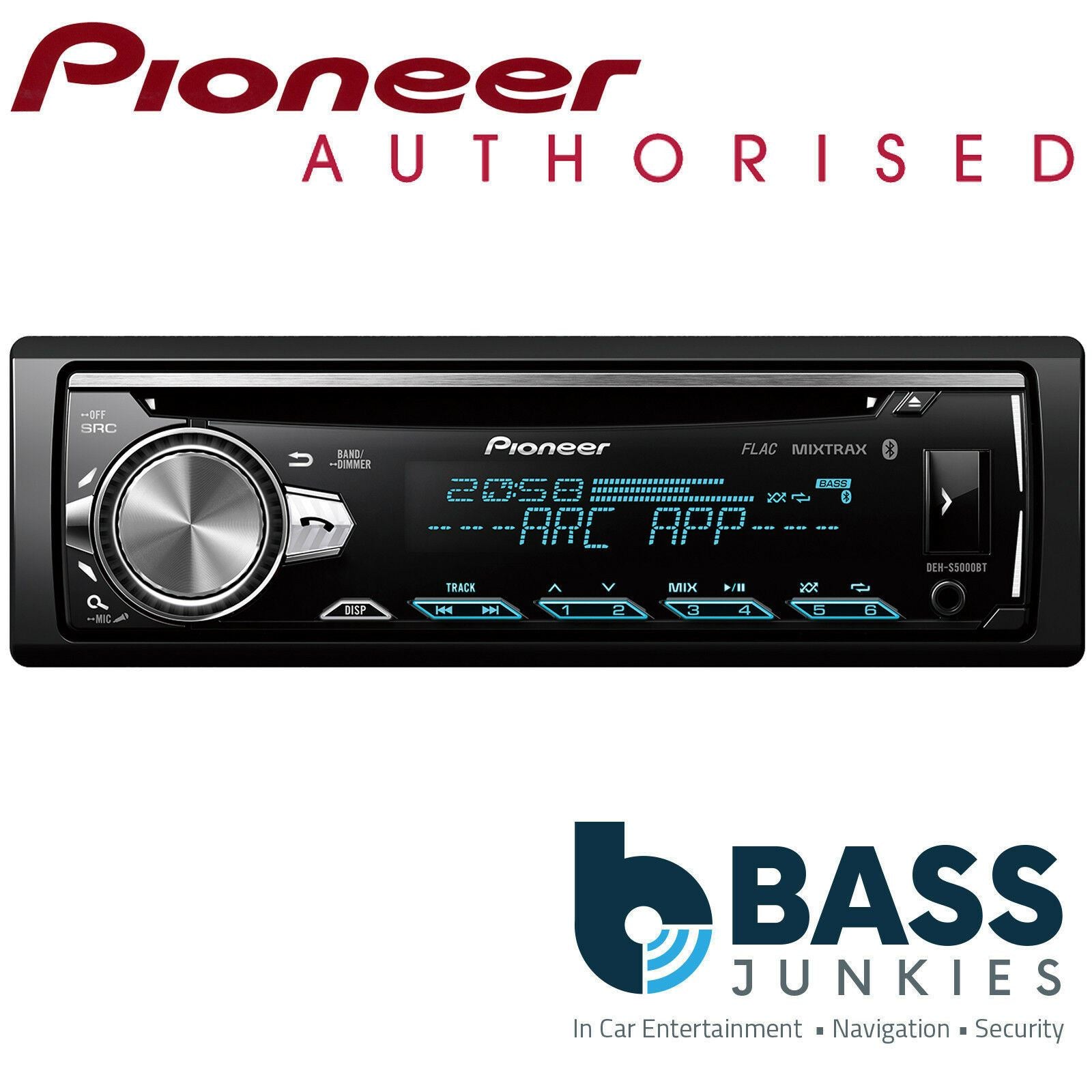 Pioneer DEH-S5000BT Single Din iPhone Android Bluetooth USB Spotify CD Tuner