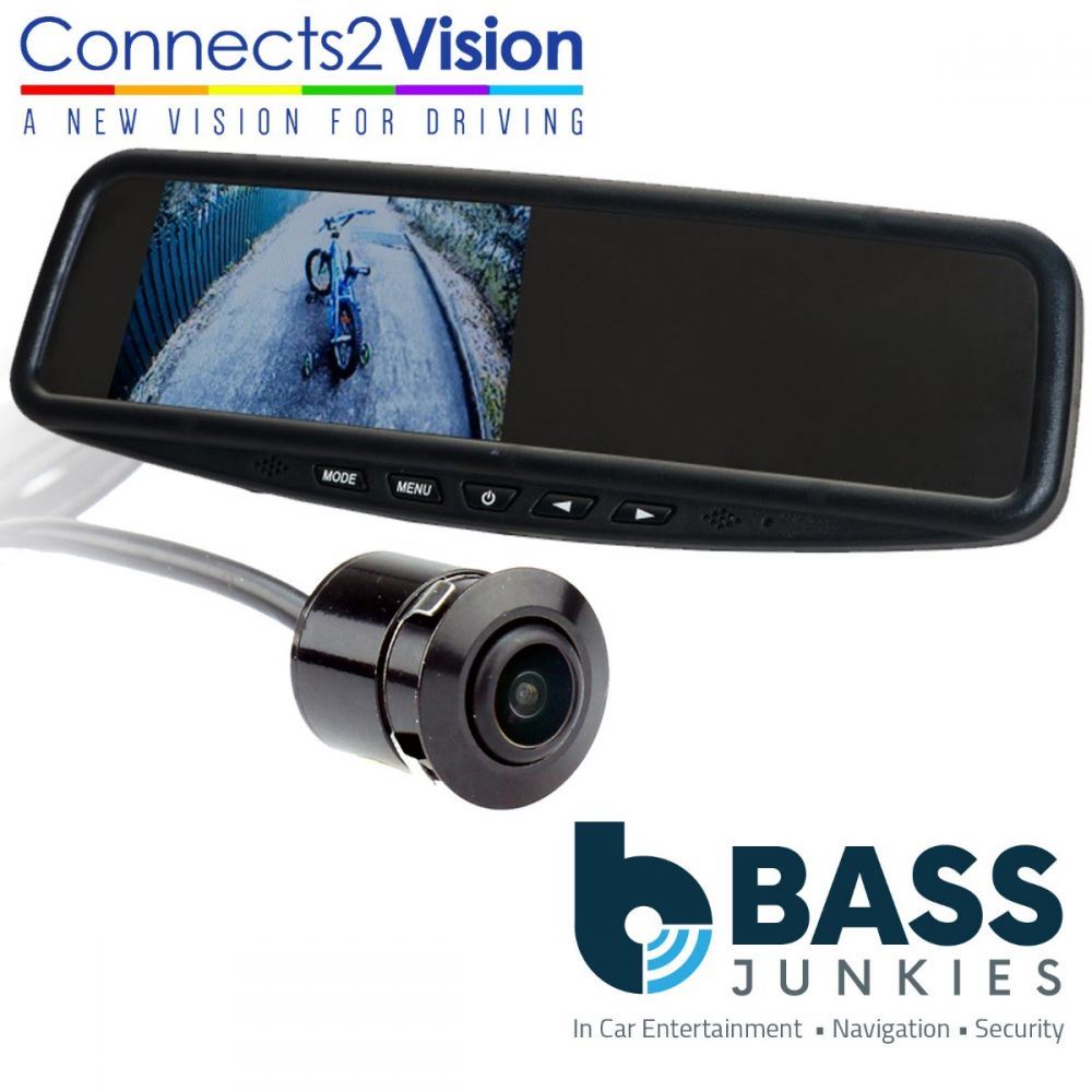 Connects2 CAM-14 Car Van Rear View Colour Reversing Camera & 4.3" Mirror Mount Screen