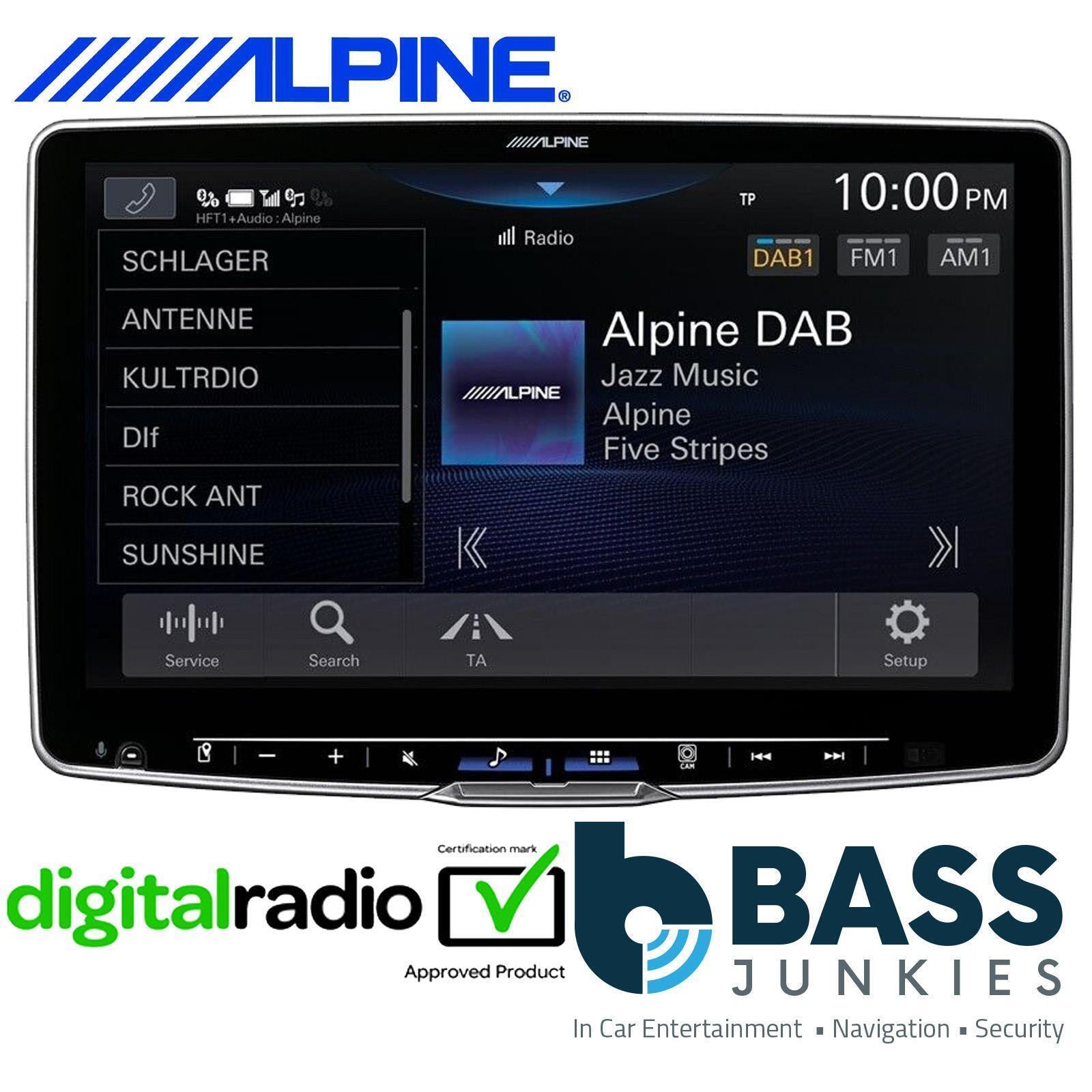Alpine Halo9 - Ford Transit 2006 Onwards - 9” Touchscreen DAB Bluetooth CarPlay Android Spotify Waze HDMI Car Stereo & Fascia Fitting Kit