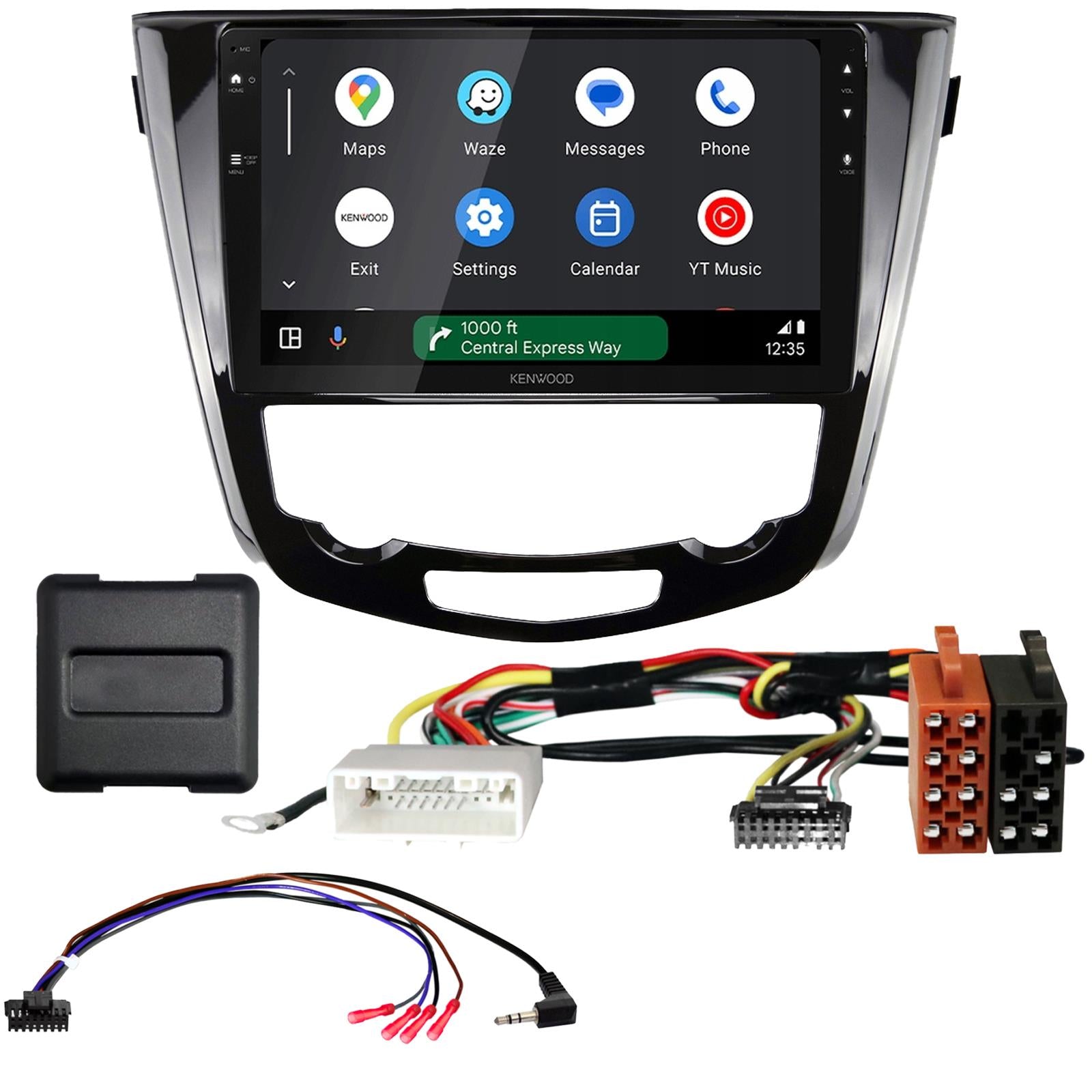 Kenwood 9" CarPlay Android Car Stereo Fitting Kit For Nissan X-Trail Black 2014