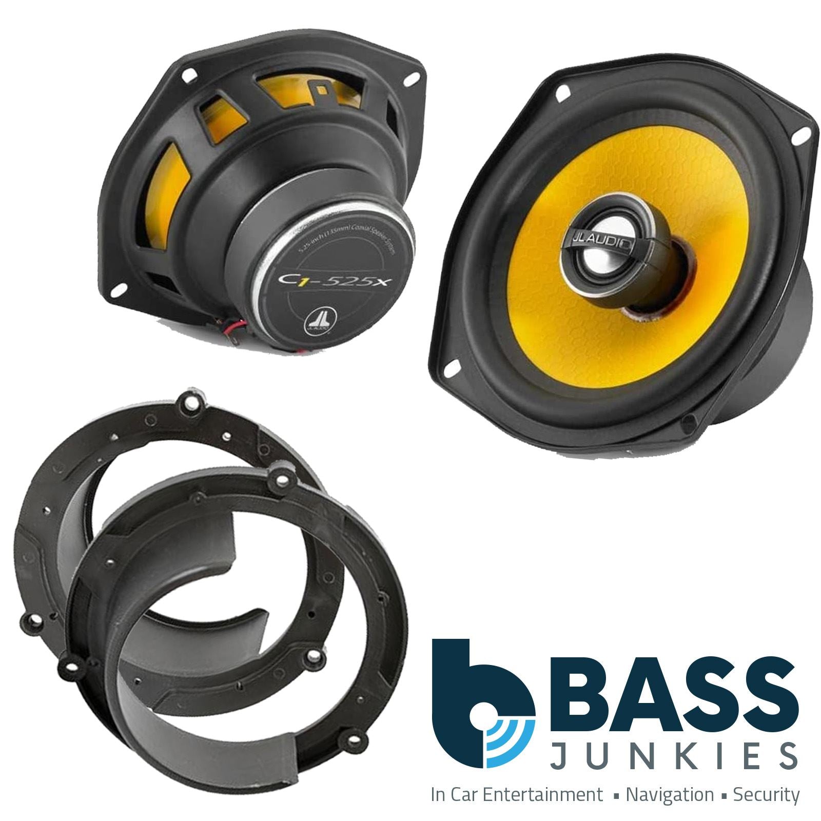 JL Audio C1-525X 2-Way 130mm/13cm/5.25" Coaxial Speakers (Per Pair 450 Watts) Fits Honda Accord 1999-03 | 2 03-09