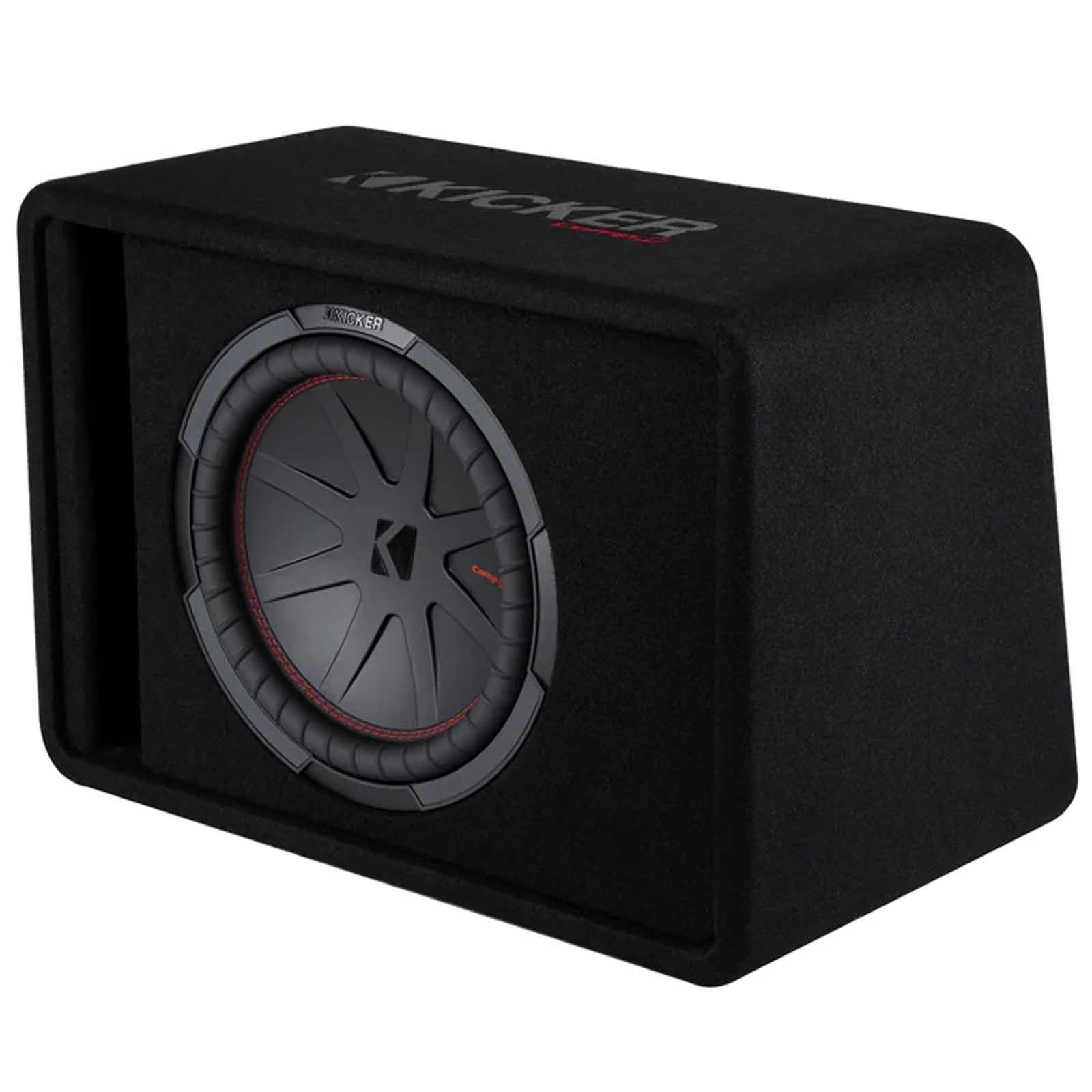 Kicker 48VCWR122 - 1000W 12" CompR Loaded Car Sub Subwoofer Enclosure 2 Ohm