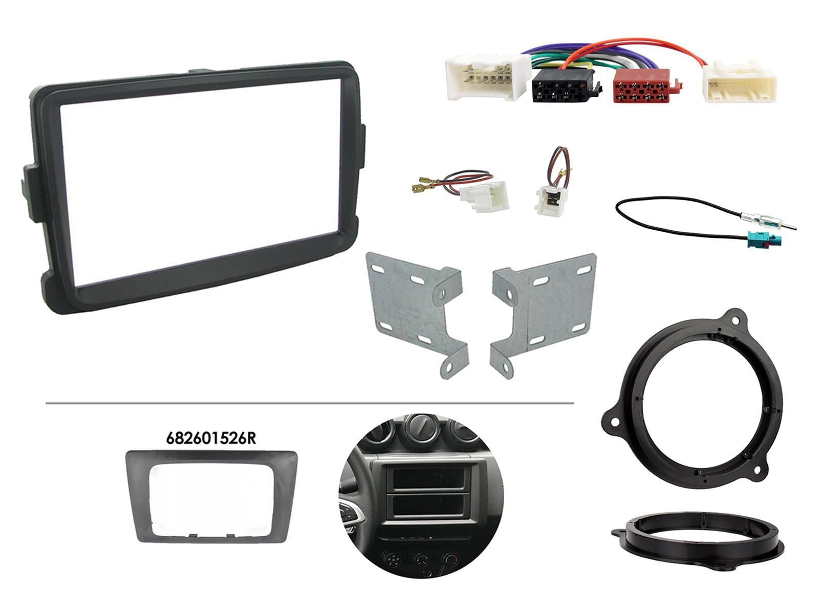 Connects 2 CTKDC03 - Dacia Duster/Sandero 2012 - 2016 Double Din Facia Speaker Adaptors & Fitting Installation Kit