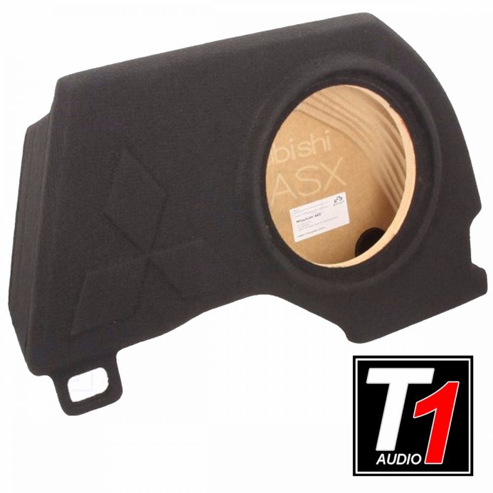 T1 Audio - Mitsubishi ASX 2010 Onwards Right Arch Custom Fit 10" Car Sub Subwoofer Bass Box