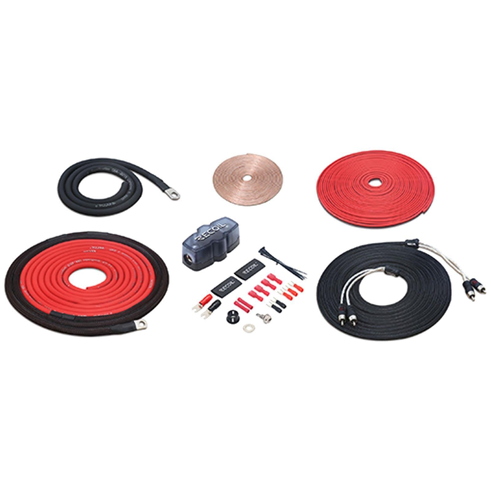 Recoil PCK8 - 8 AWG 600 Watts Complete OFC Pure Copper Amplifier Wiring Kit