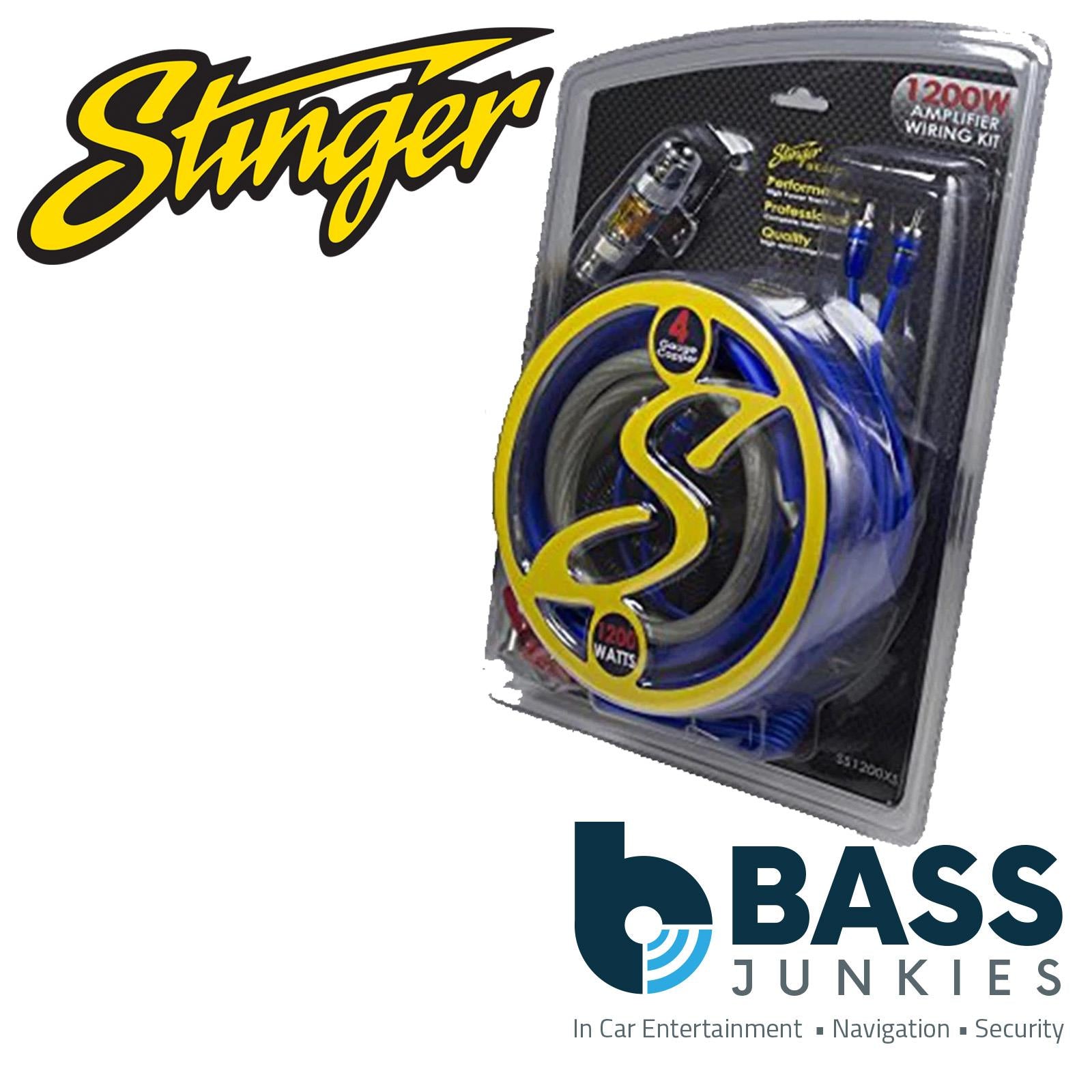 Stinger SS1200XS 1200W 4 Gauge AWG Copper Amplifier Wiring Kit