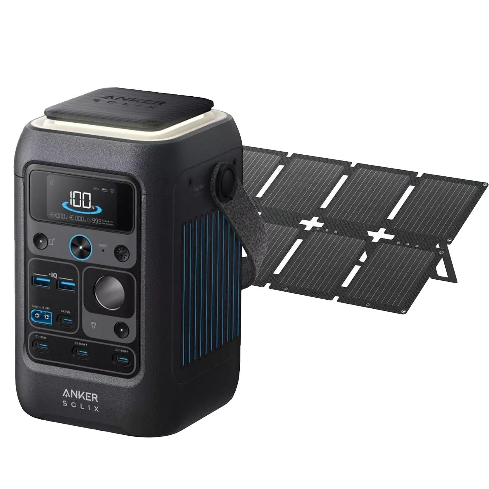 Anker SOLIX C300X DC 288Wh Power Station + PS60X 60W Foldable Solar Panel