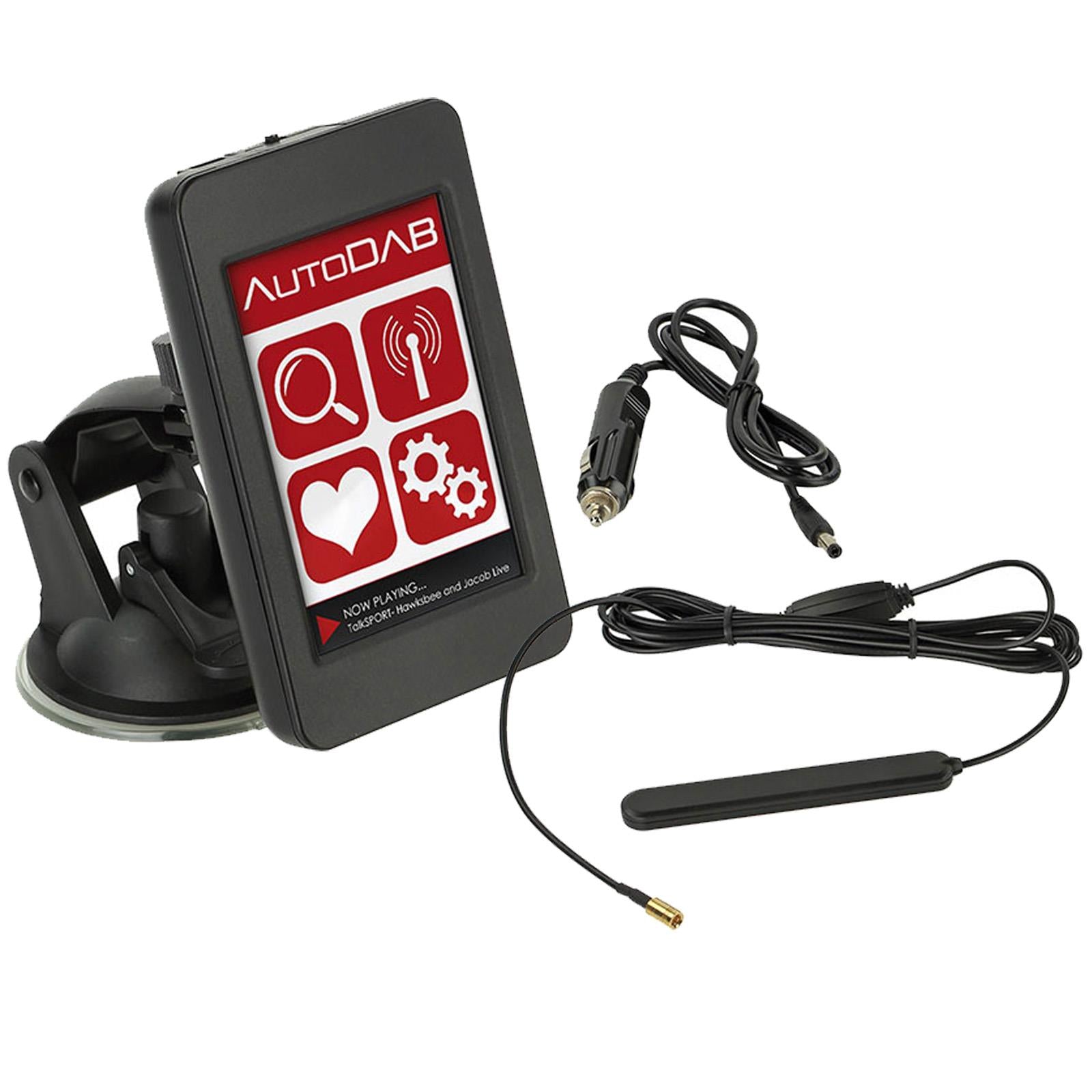 AutoDAB GO-PLUS - Plug and Play 3.5" Touchscreen Car Radio DAB/DAB+ Add On