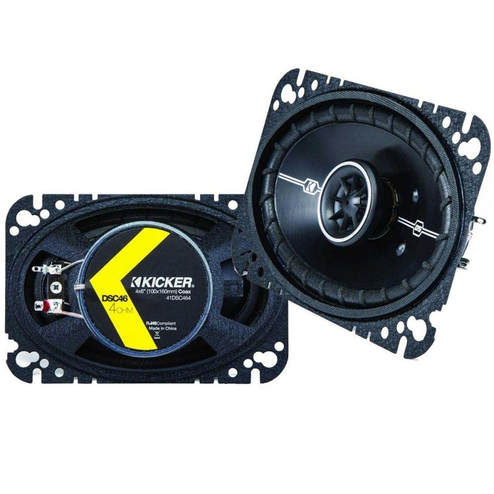 Kicker DSC464 4x6" inch 240 Watts a Pair 2 Way Car Coaxial Custom Door Speakers