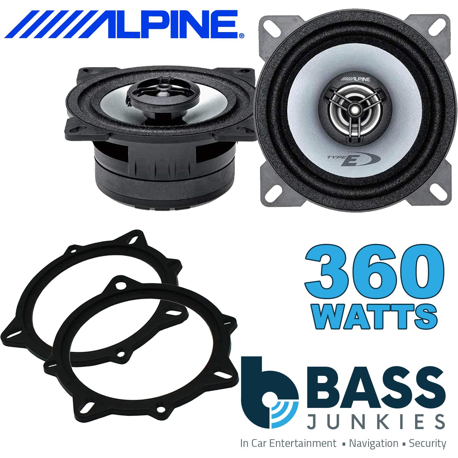 Alpine SXE-1025S 100mm/10cm/4" 2-Way Coaxial Car speakers (Per Pair Max 360|50 watts RMS) Fits BMW 5-Series 2006-10 | X1 09-15 | X3 06-10 | X5 06-13 | 3-Series 05-12