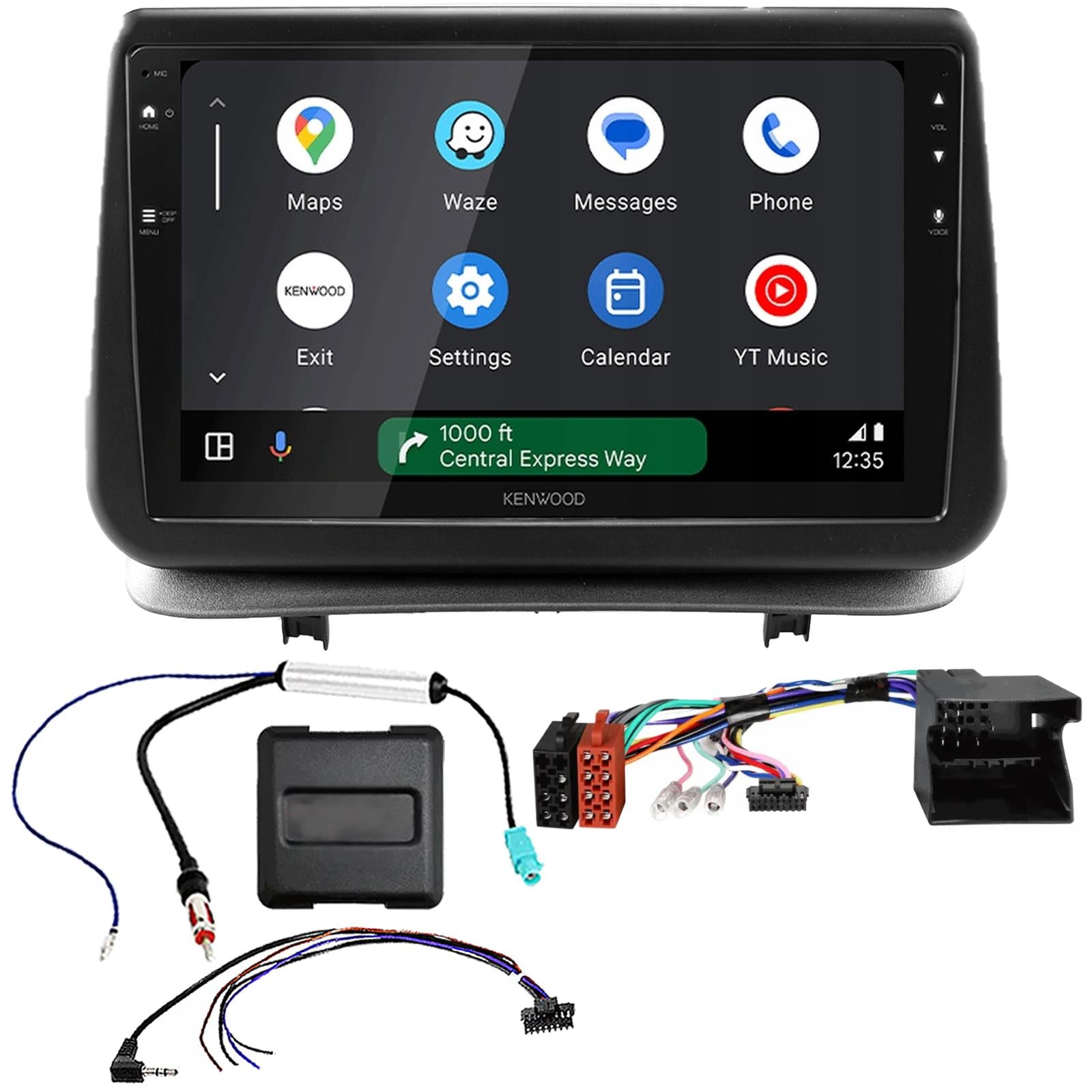 Kenwood 9" CarPlay Android Car Stereo Fitting Kit For Renault Clio 3 2005 - 2014