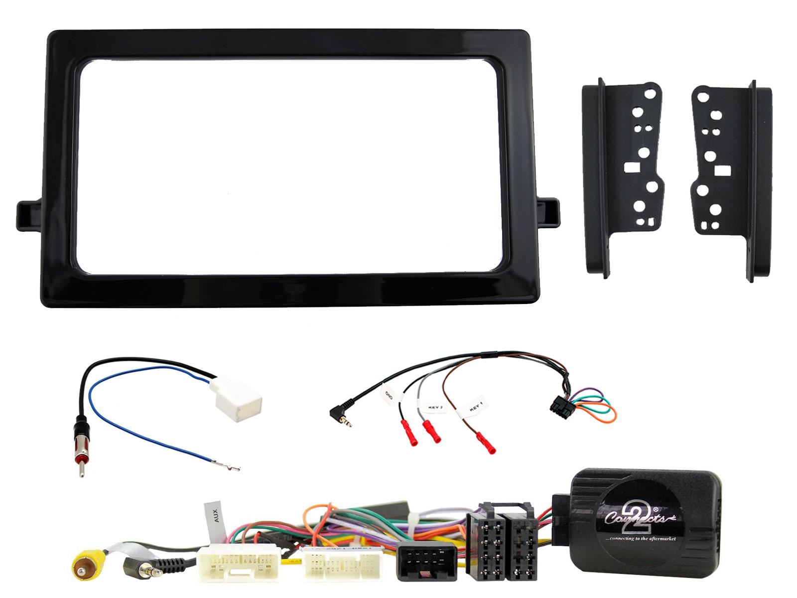 Double Din Stereo Fitting Kit + Steering Wheel Stalk Controls to fit Toyota Prius 2016-