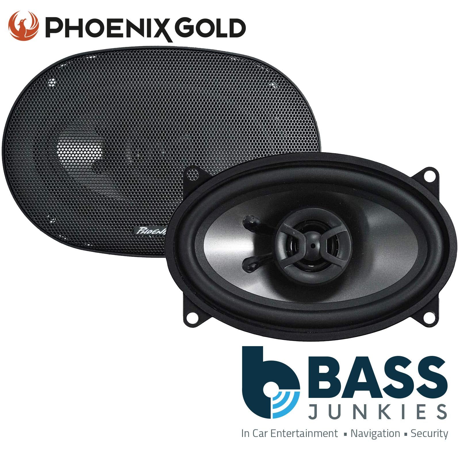 Phoenix Gold Z46CX - Z Series 120 Watts 4" x 6" Inch Oval Door Shelf Coaxial Car Audio Speakers
