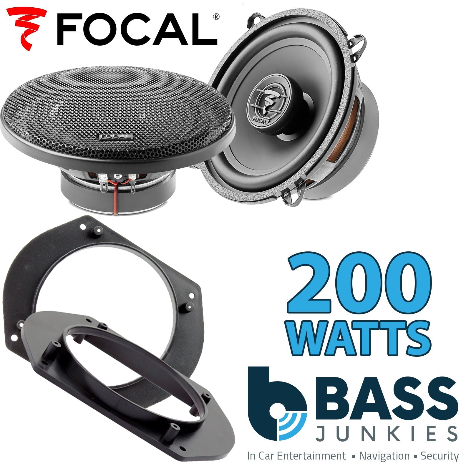 Focal Auditor ACX130 130mm/13cm/5.25" Car Coaxial Speakers (Pair Max 200 watts) Fits Fiat Brava 1995-01 | Bravo 95-01 | Marea 96-02 | Multipla 99-10