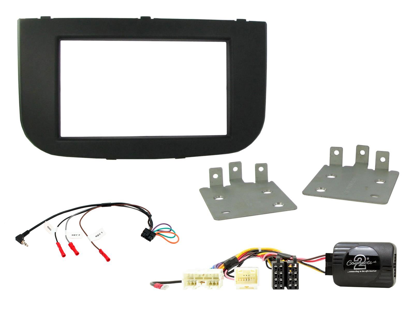 Connects2 CTKMT08 - Mitsubishi Colt 2009-2012 Double Din Fascia & Steering Wheel Interface Installation Kit
