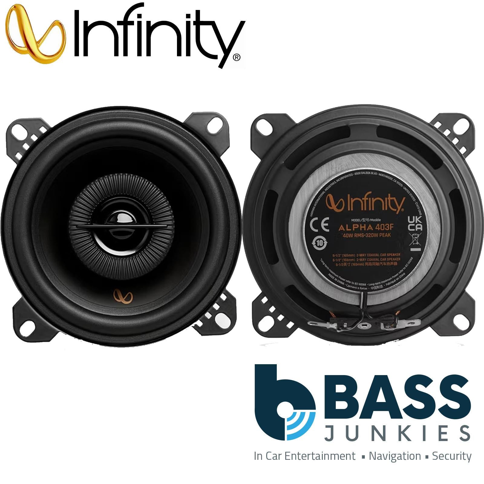 Infinity By Harman - Alpha 403F 320 Watts 4-inch 10cm 2-way Car Dash Speakers