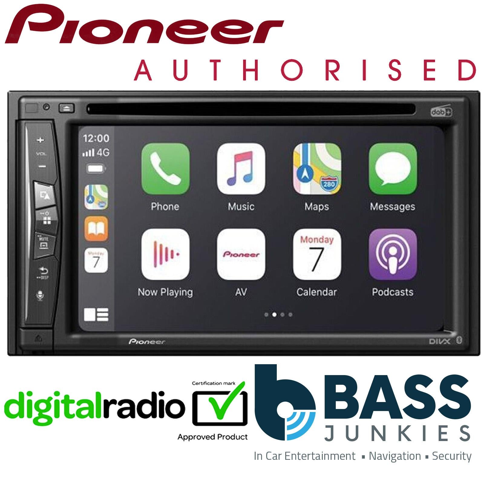 Pioneer AVIC-Z730DAB 6.2" Touchscreen Double Din DAB CD DVD USB Bluetooth Sat Nav