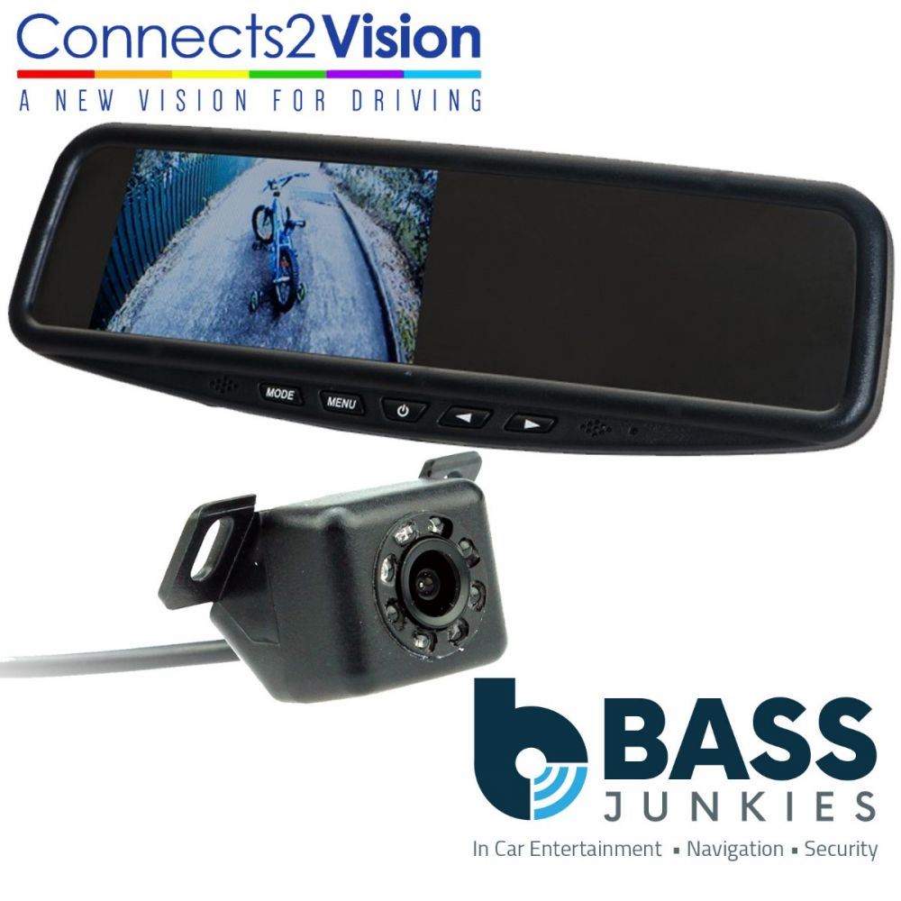 Connects2 CAM-28 Universal Car Van Rear View Reversing Camera & 4.3" Mirror Mount Screen