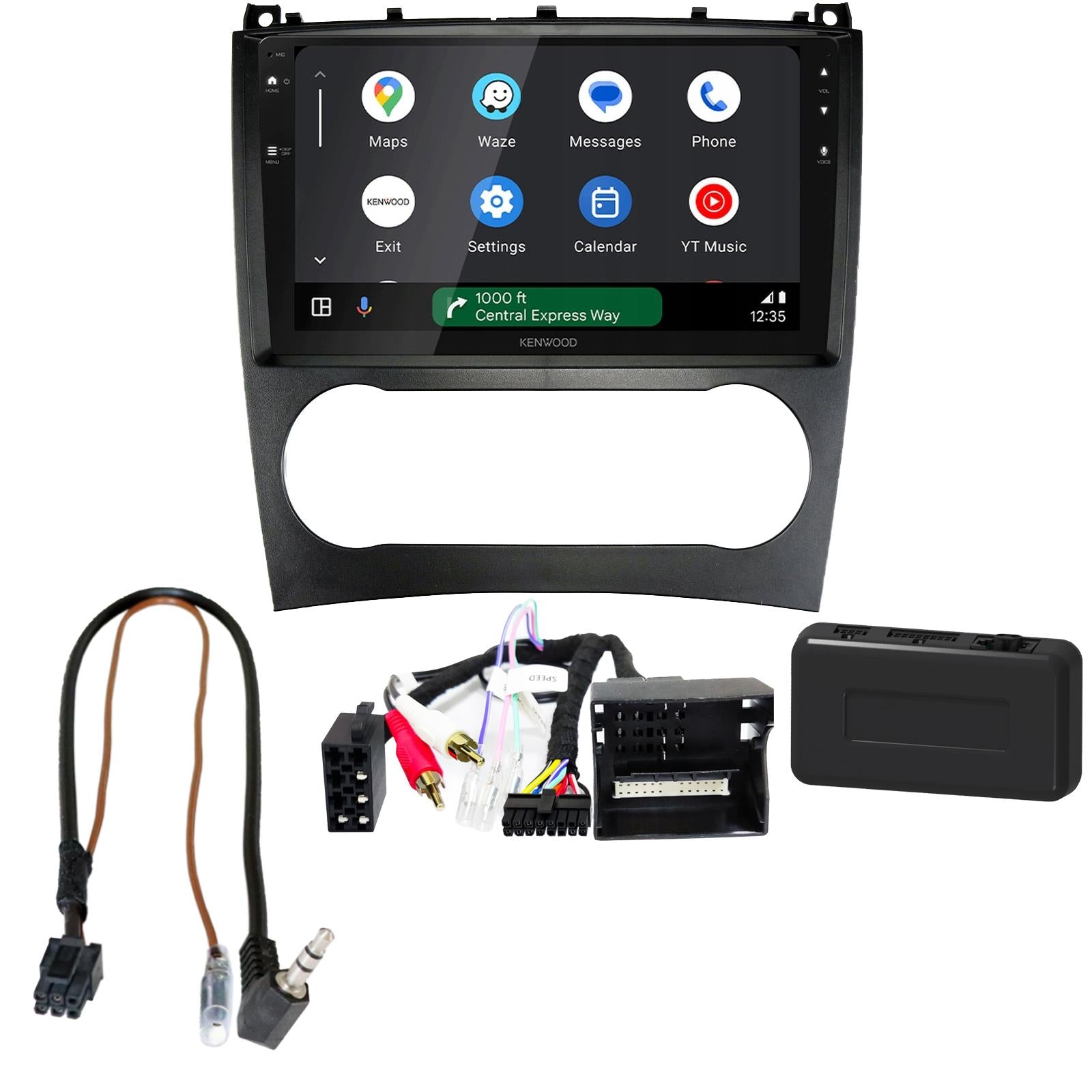 Kenwood 9" CarPlay Android Car Stereo Kit For Mercedes C GLK Class C209 05 - 09