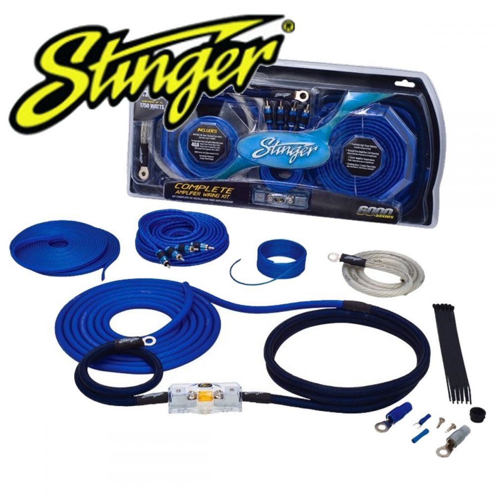 Stinger SK6641 6000 Series 4 Gauge Complete Car Power and Signal Wiring Kit