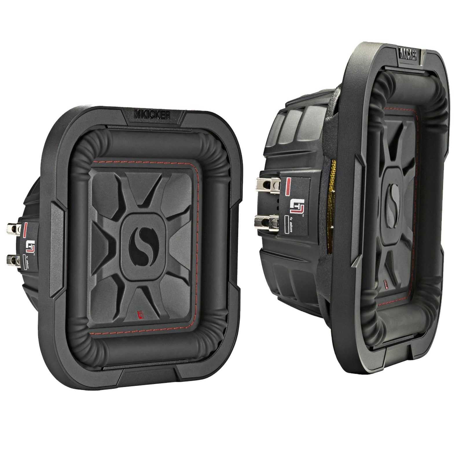 Kicker 46L7T102 - L7T 10" Slim Square Subwoofer DVC 2 Ohm 1000W