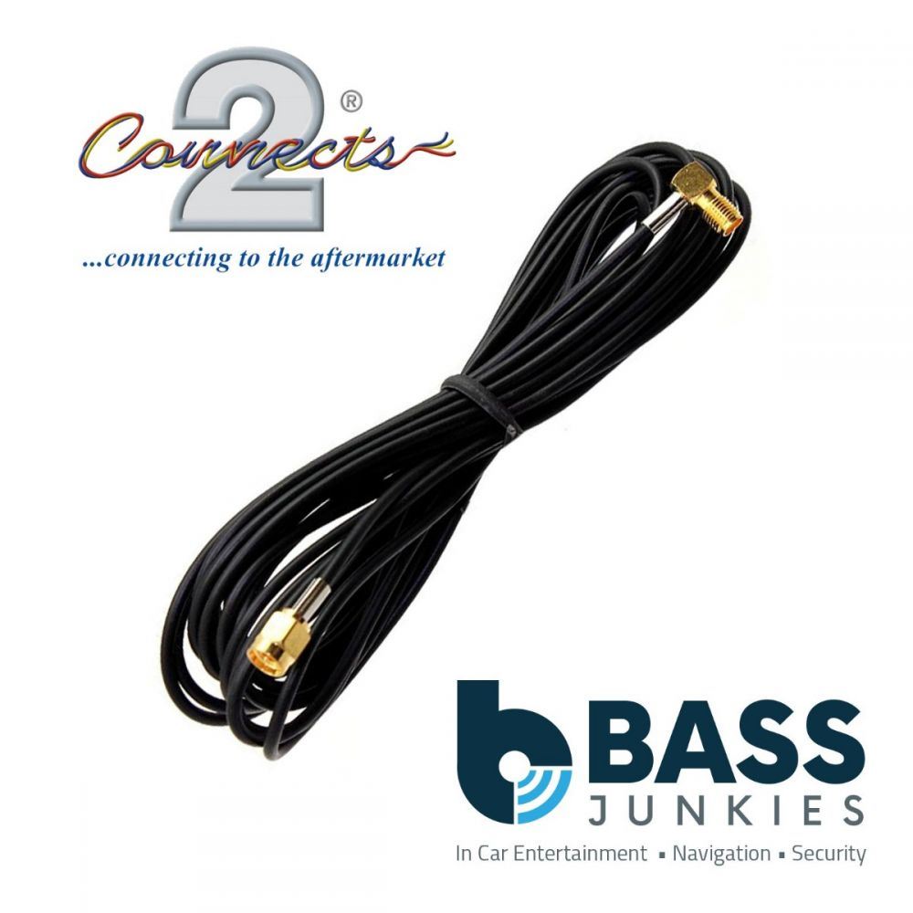 Connects2 CT27AA104 5M DAB Extension SMA Male To SMA Female Car Stereo Antenna Adapter