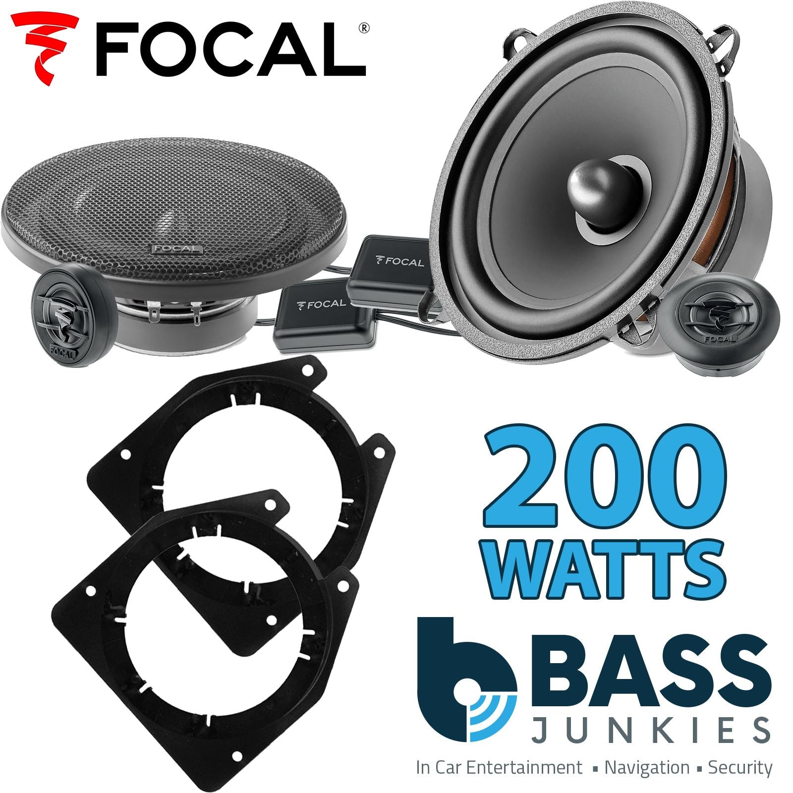Focal Auditor ASE130 130mm/13cm/5.25"Car Component Speakers (Pair Max 200 watts) Fits GMC VAN 1996-96