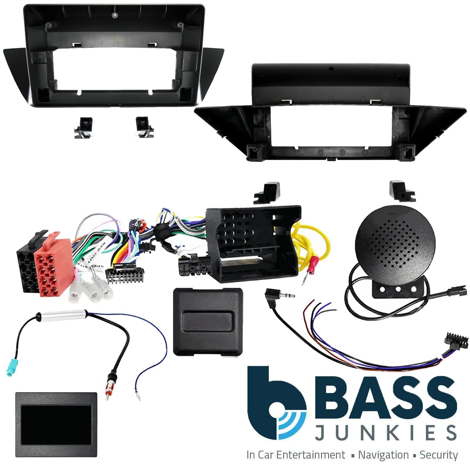 Stinger 9" CarPlay Android Car Stereo Fascia Steering Kit For BMW X1 2010 - 2014