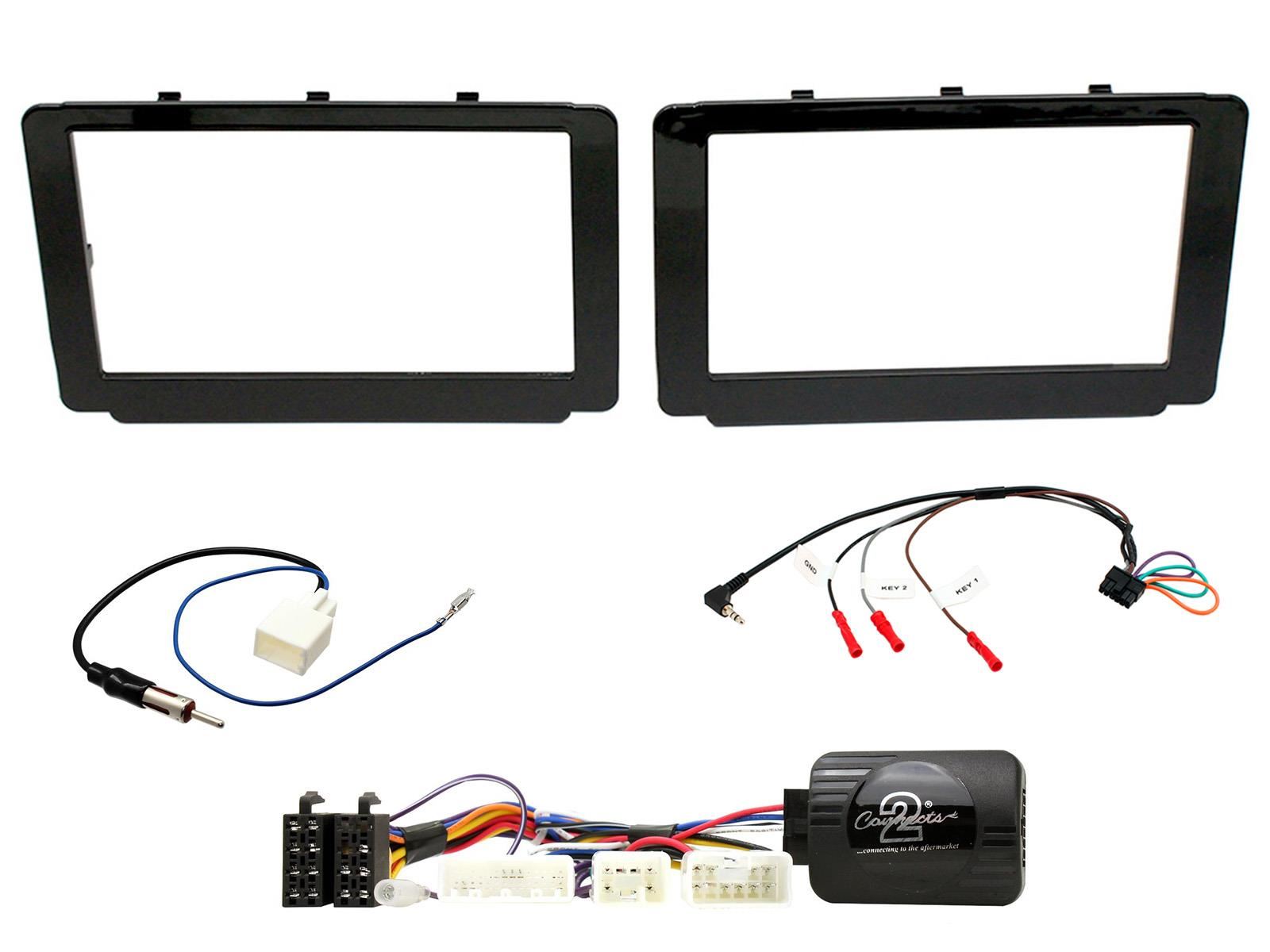 Connects2 CTKTY18 - Toyota Hilux 2015 Onwards Double Din Fascia & Steering Wheel Interface Installation Kit