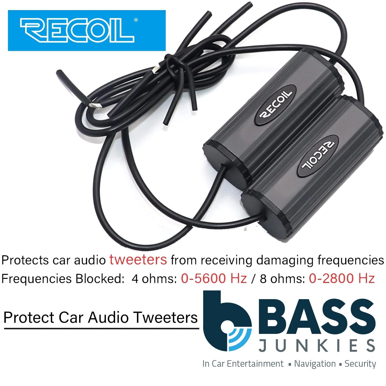 RECOIL BB-T - 5.6 kHz Bass Blockers Designed to Protect 4 Ohms Car Tweeters
