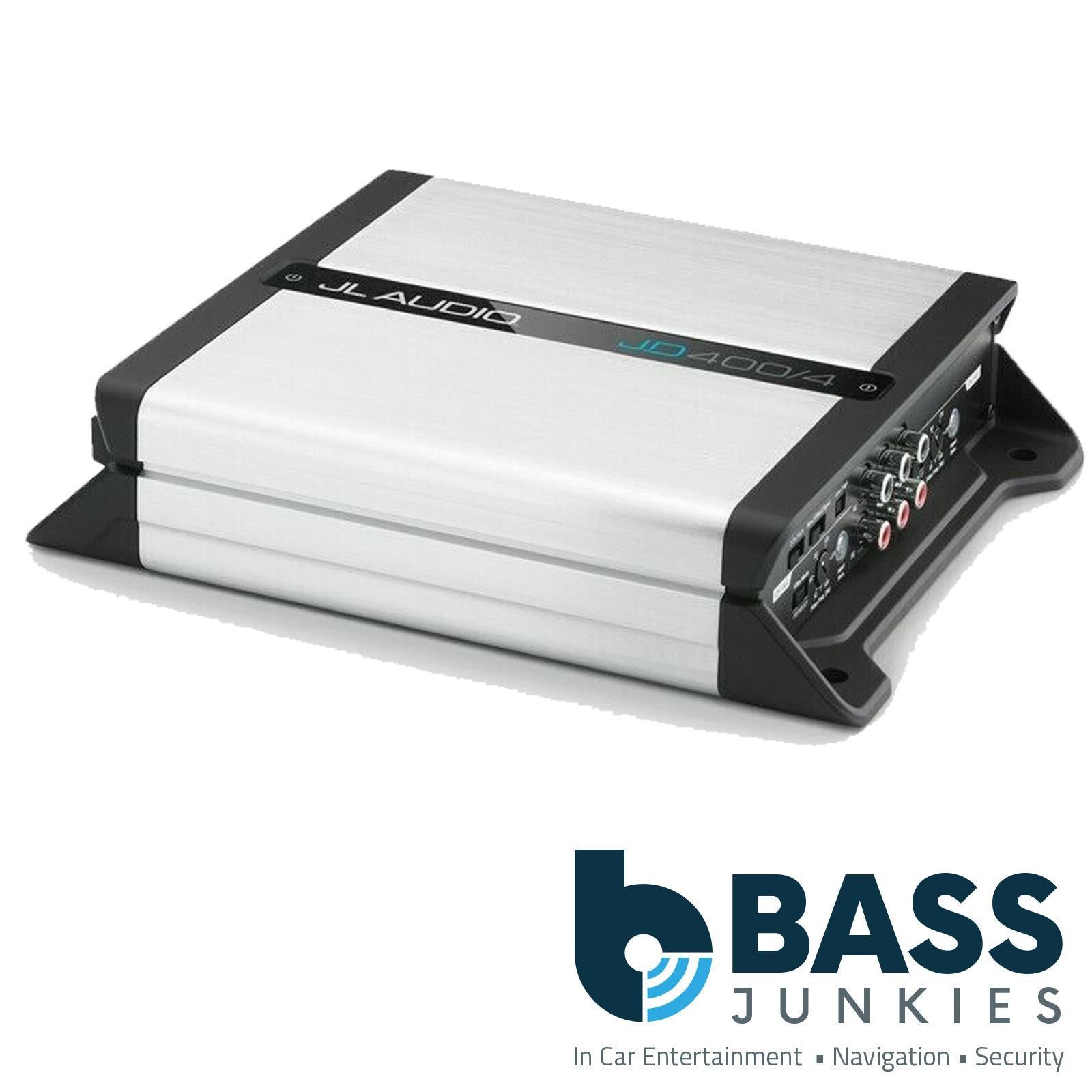 JL Audio JD400/4 - 4-Channel Class D Car Amplifier, 100 Watts x 4 @ 2 Ω / 75 W x 4 @ 4 Ω - 14.4V