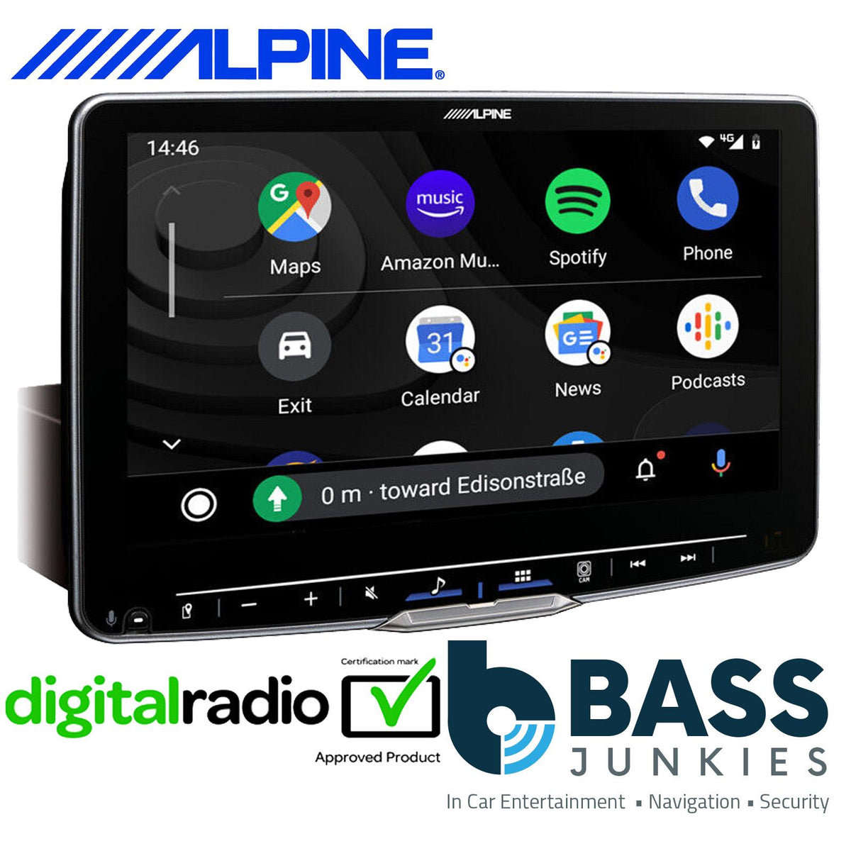Alpine iLX-F905D 9" DAB+ Bluetooth Wireless CarPlay Android Auto Media Car Stereo Screen