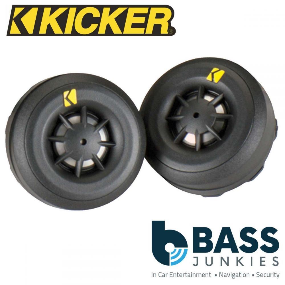 Kicker CST204 - 0.75" 20mm 100 Watts 4 Ohm Car Titanium Dome Tweeters with Crossovers